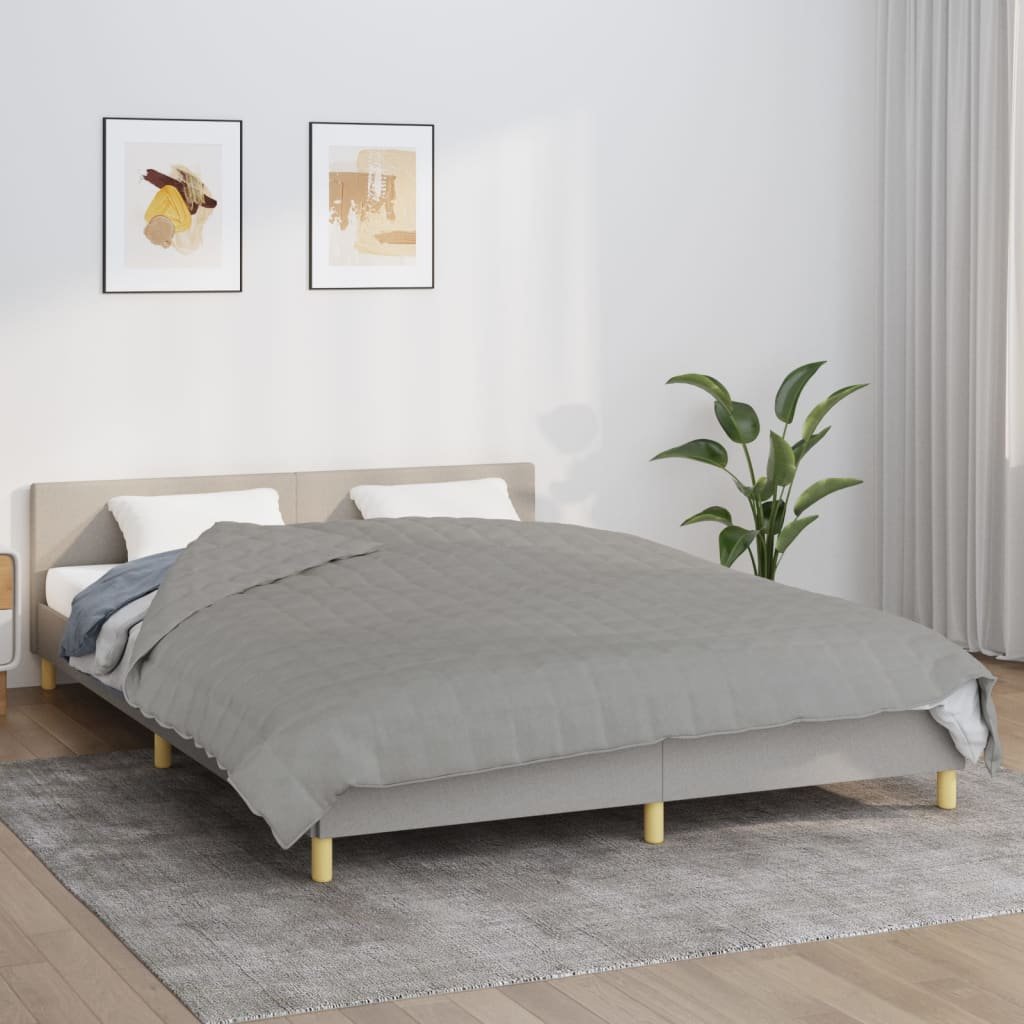 Walplus 13 kg Cotton Weighted Blanket - Grey - 200 x 230 cm
