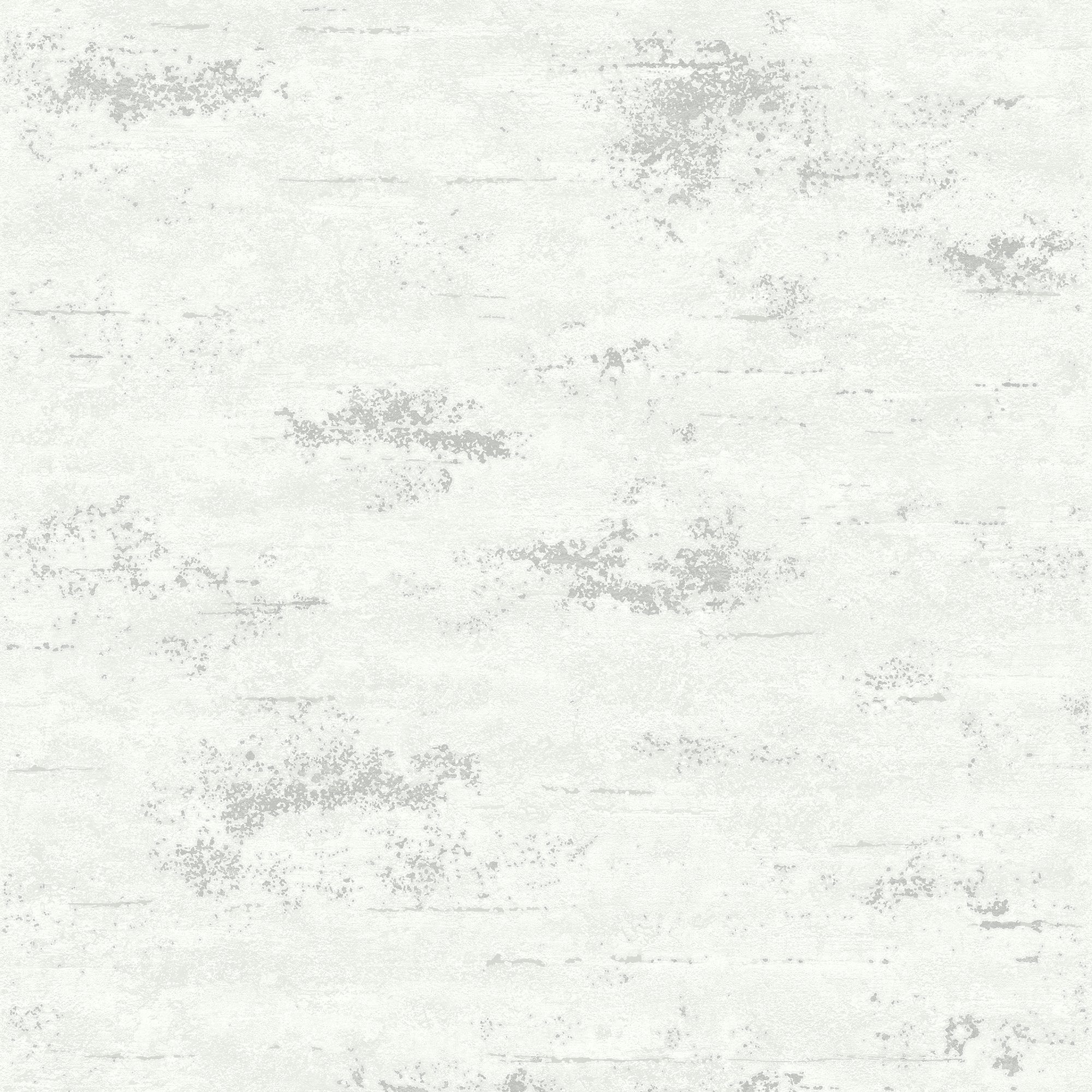 Grandeco On The Rocks Concrete Stone Textured Wallpaper - White Silver