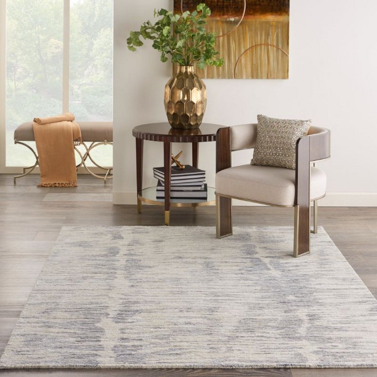 Mega Flooring White Handmade Abstract Rug - 168 x 226cm
