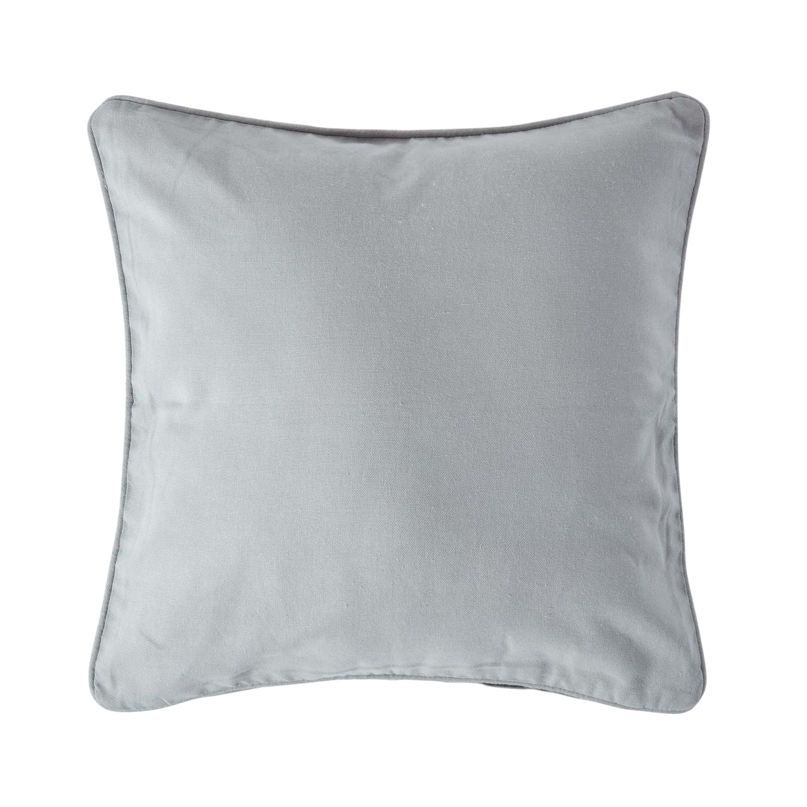 Homescapes Grey Cotton Plain Cushion Cover - 60 x 60 cm