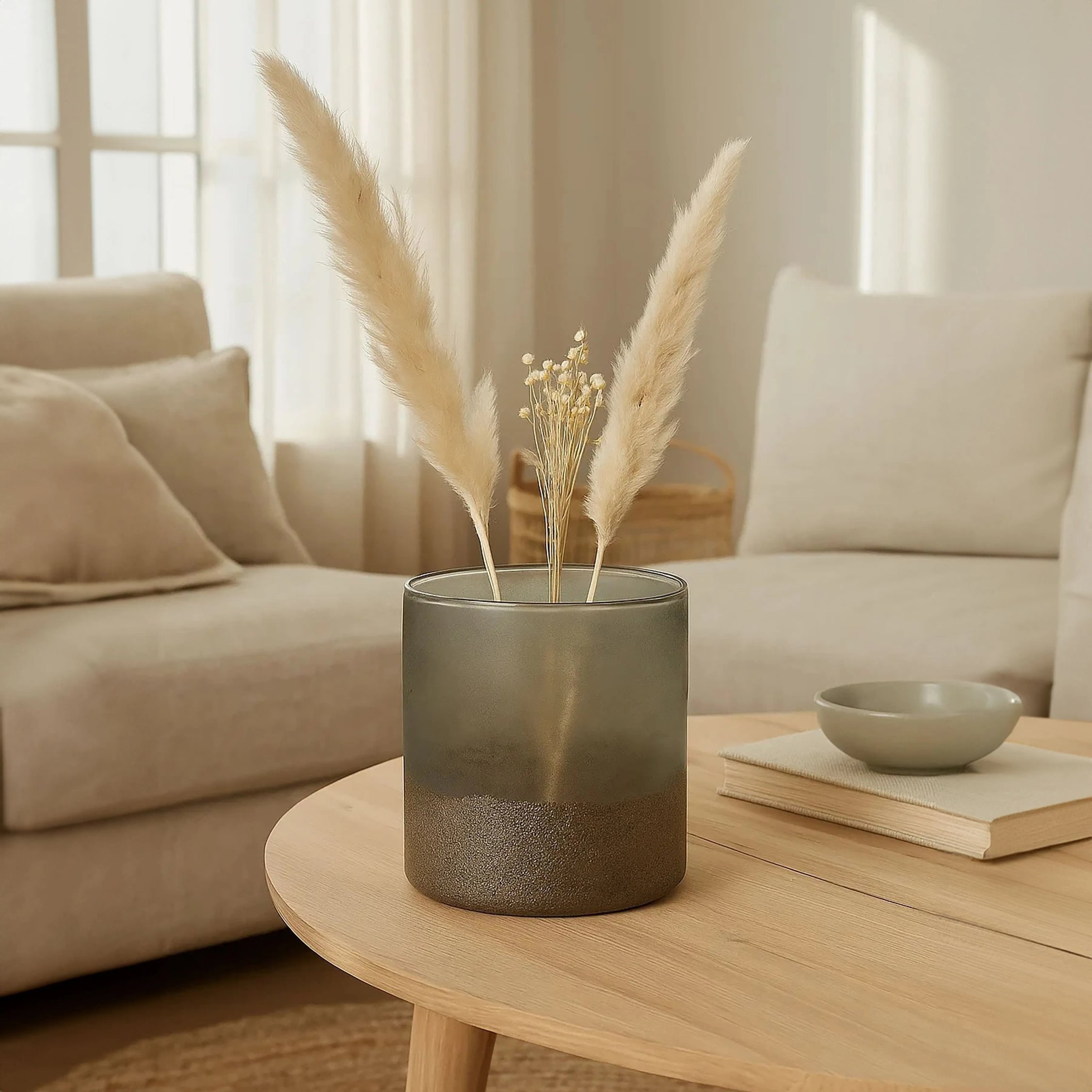 Orsina Chiara Small Effect Vase - Grey Sand