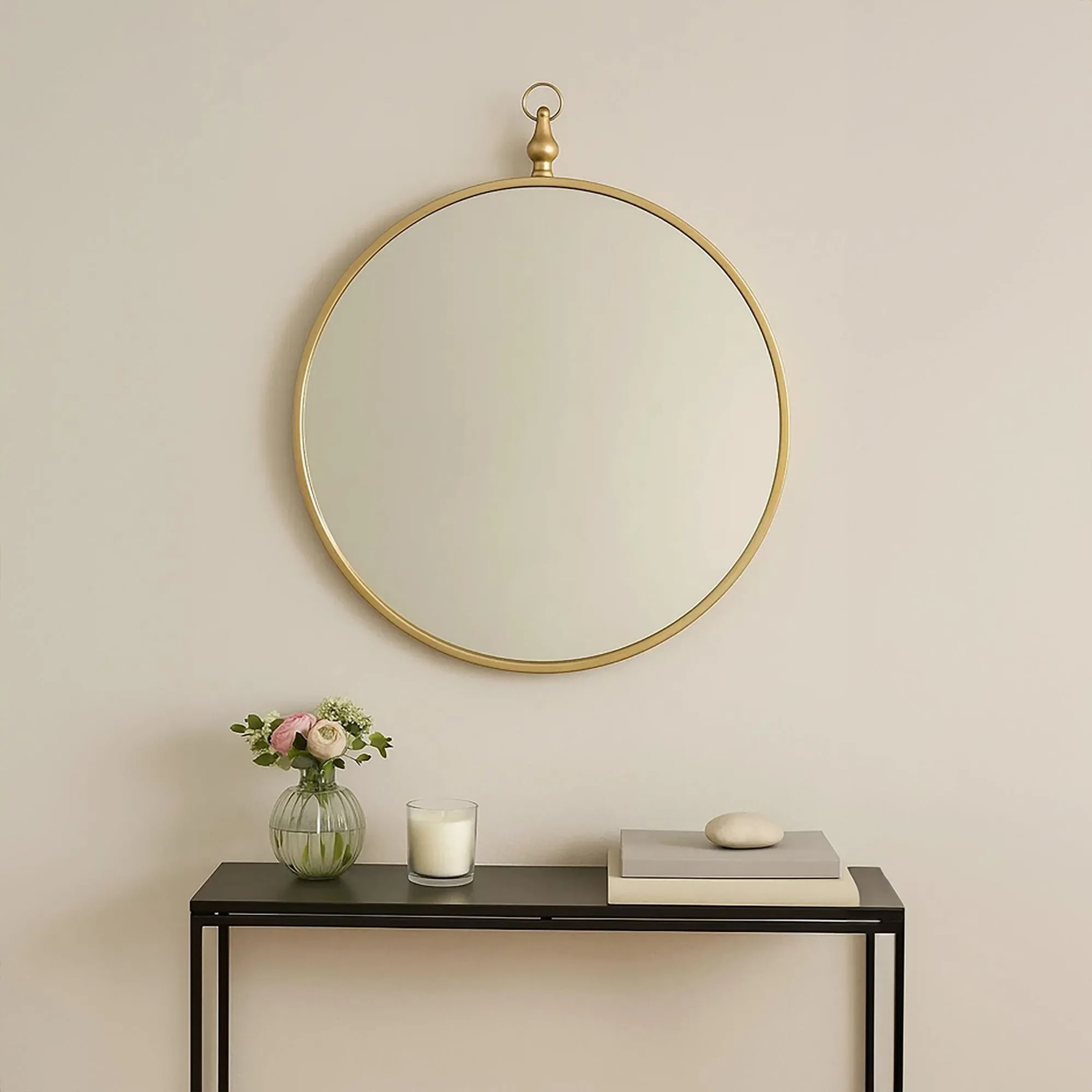Orsina Avento Mirror With Circular Hook – Gold