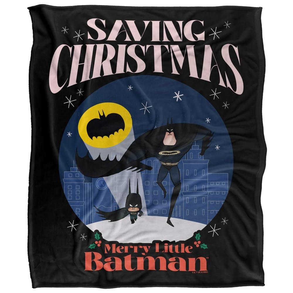 Batman Saving Christmas Soft Touch Blanket - 152cm x 127cm