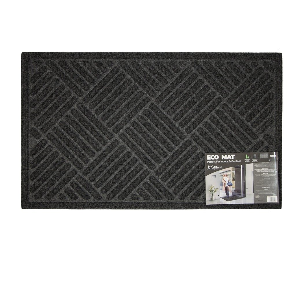 K Collection Eco Friendly Door Mat - Grey