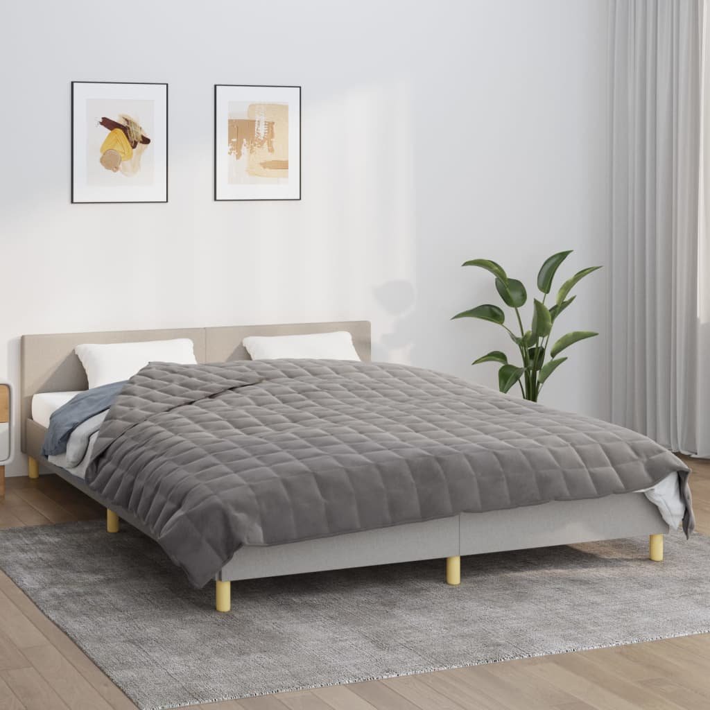 Walplus 15 kg Polyester Weighted Blanket - Grey - 220 x 230 cm