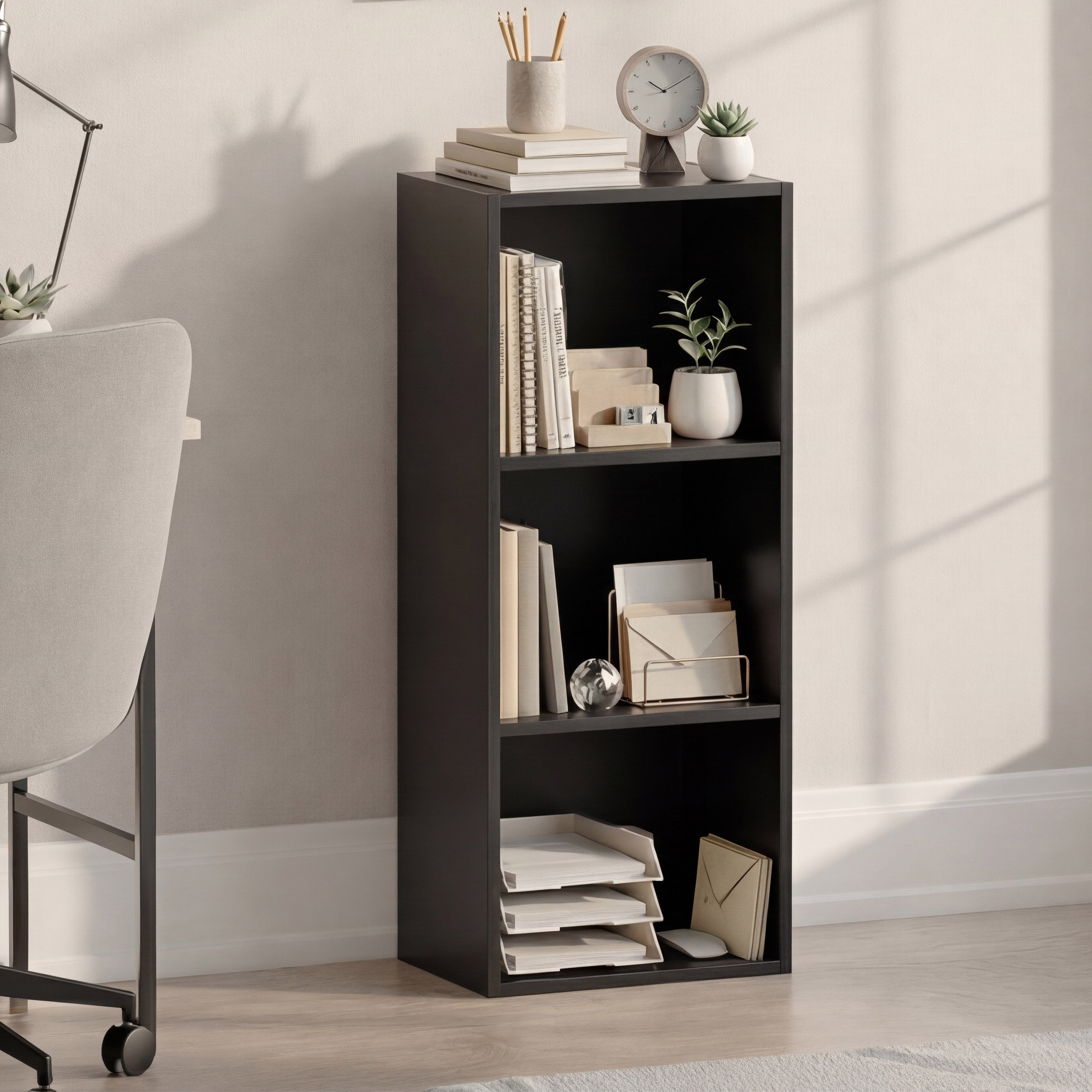Vida Designs Oxford 3 Tier Cube Bookcase - Black