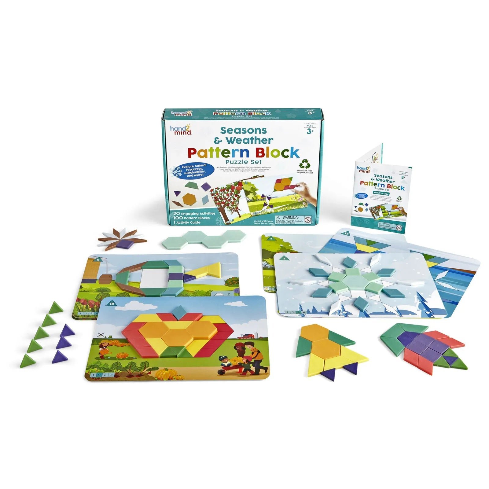 hand2mind Seasons and Weather Pattern Block Puzzle Set