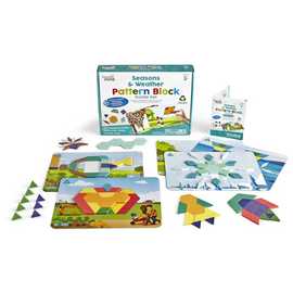 hand2mind Seasons and Weather Pattern Block Puzzle Set