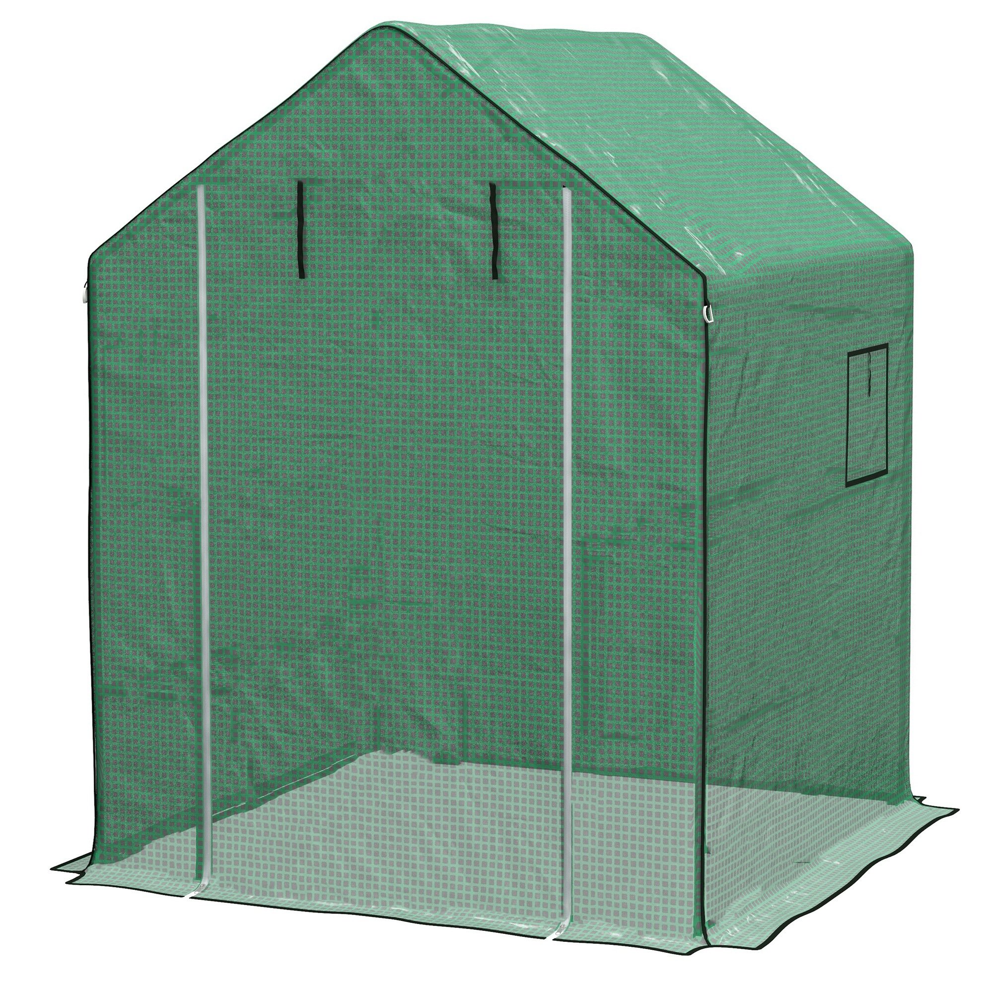 Outsunny PE Roll-up Door Greenhouse Cover – Green