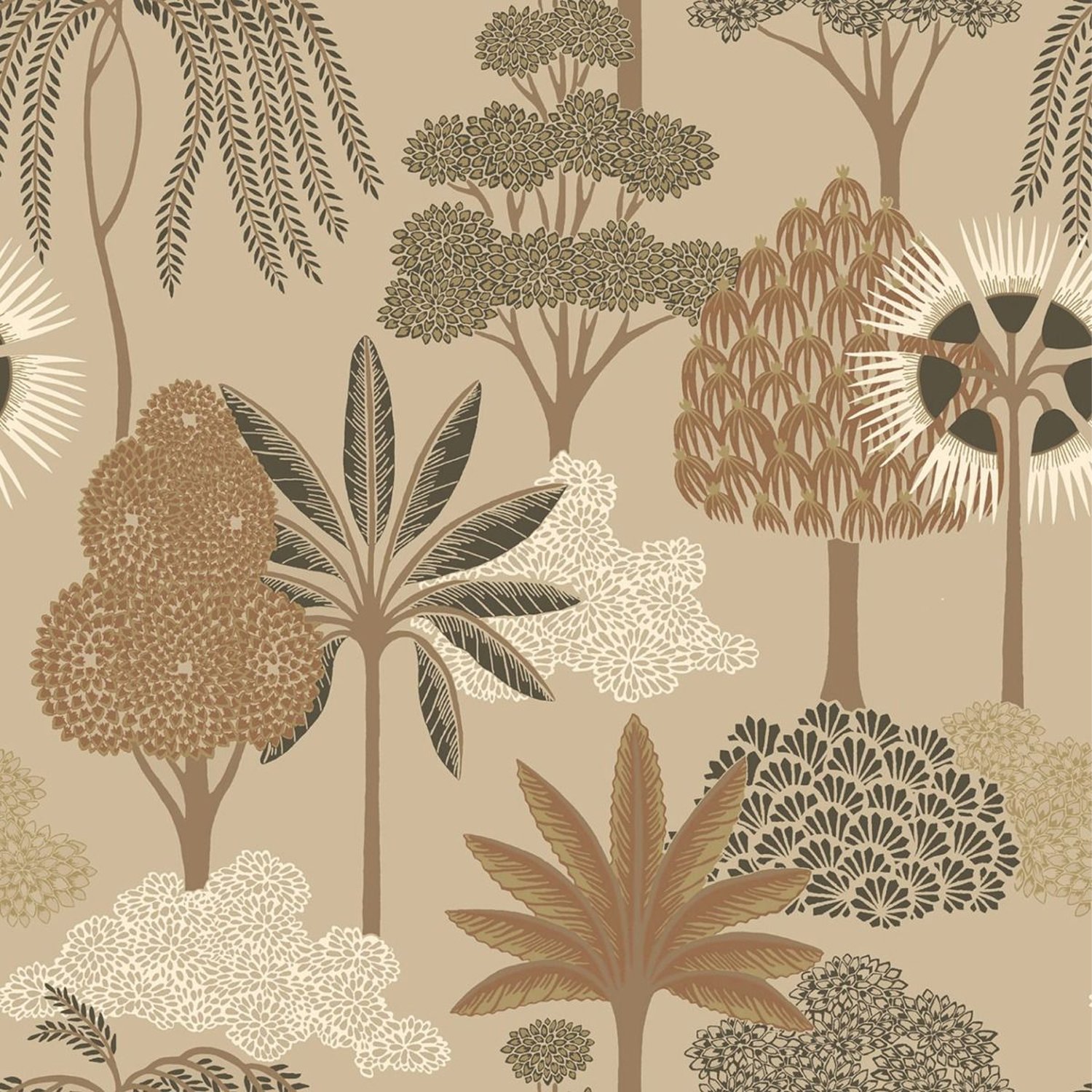 Belgravia Akiko Floral Wallpaper - Beige