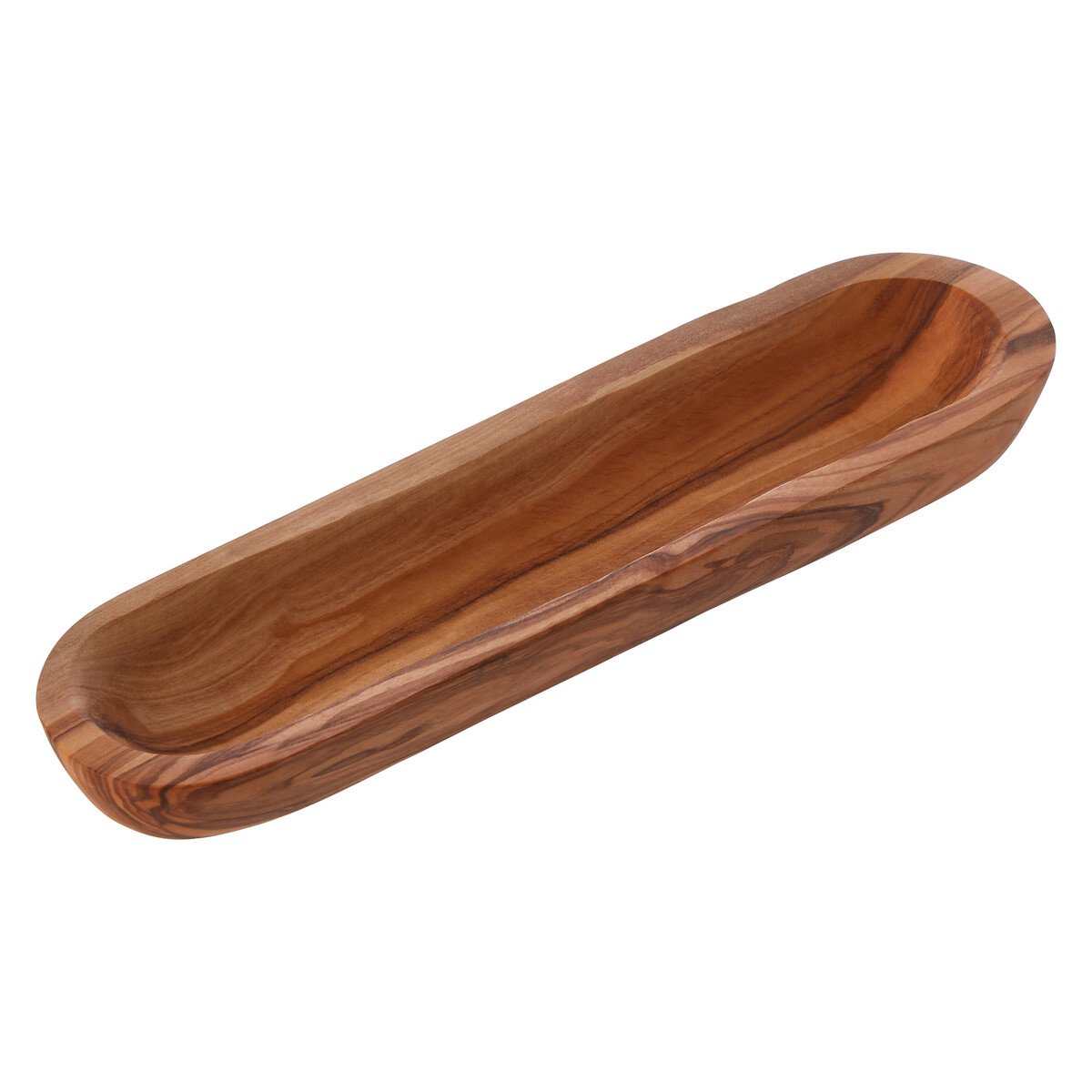Orsina Kora Olive Wood Oval Platter - Brown