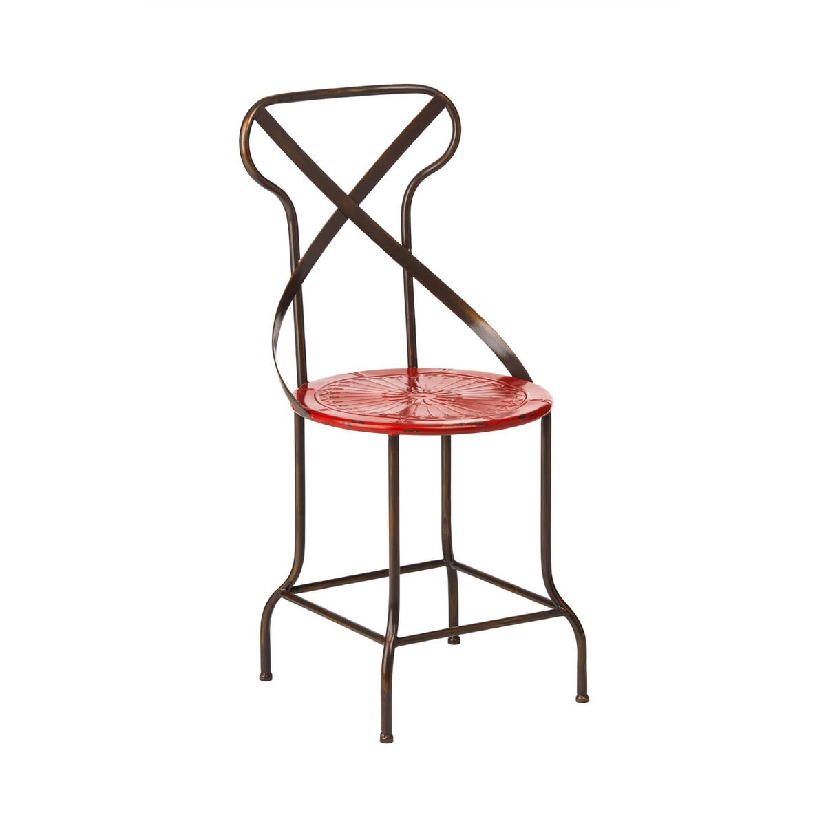Orsina Artisan Metal Dining Chair – Red