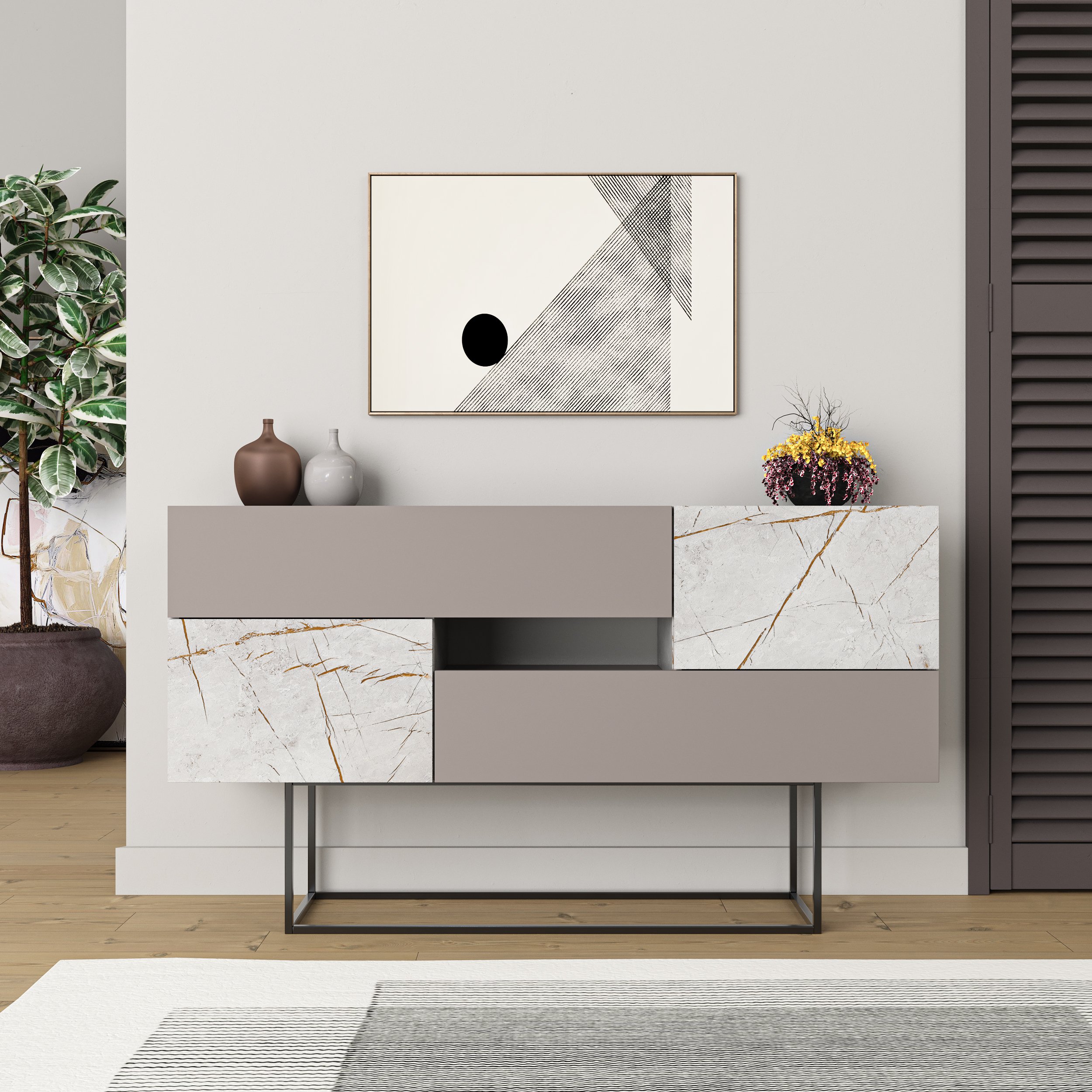 Decortie Eros Sideboard - Mocha Grey