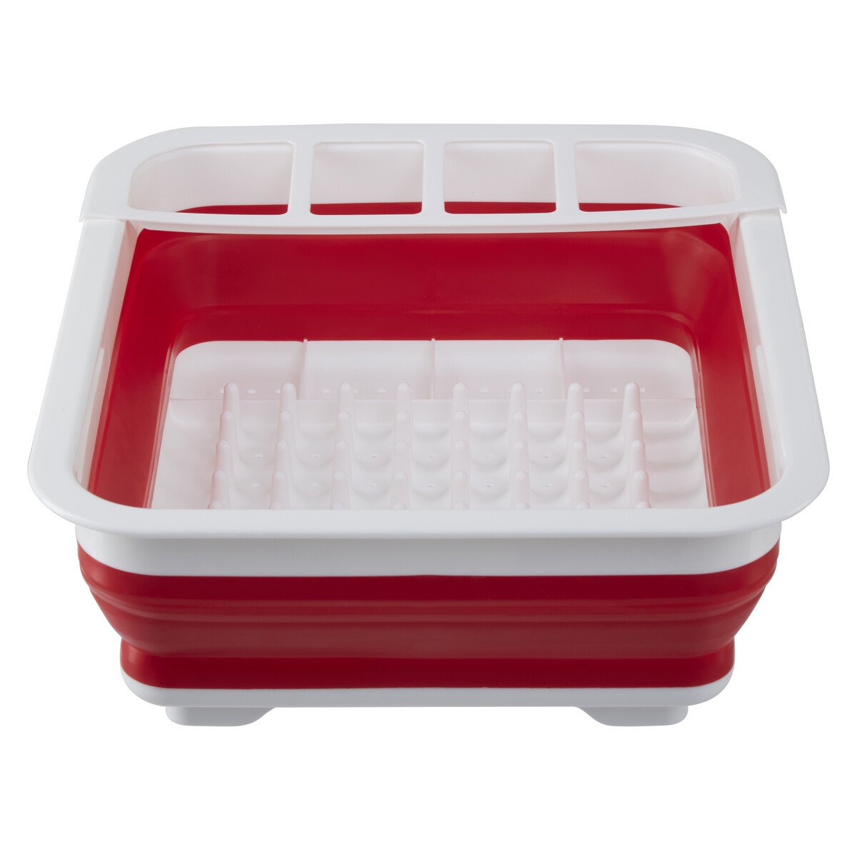 Orsina Umbria Collapsible Dish Rack - Red and White