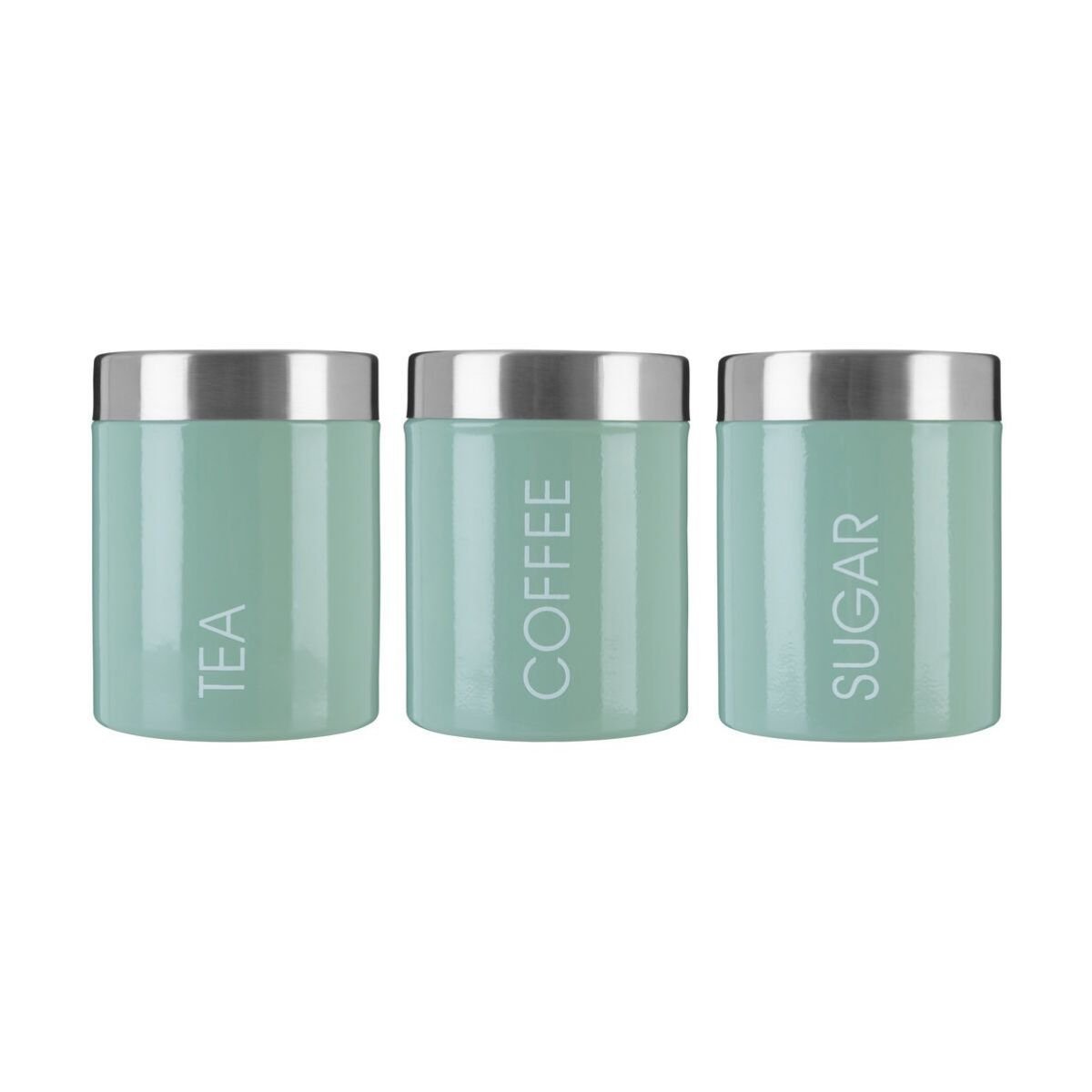 Orsina Liberty Set of 3 Sage Enamel Canisters – Green