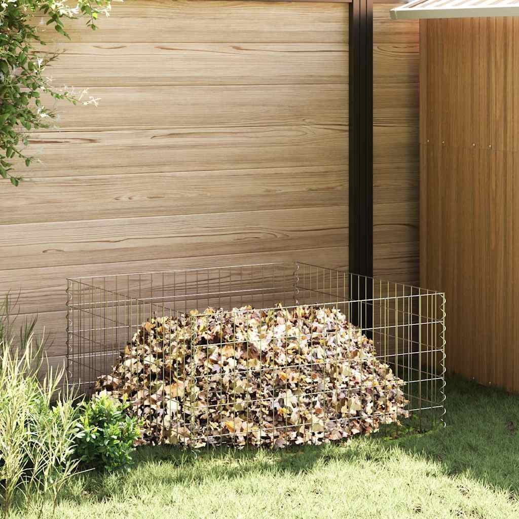 Walplus Iron Square Composter - Silver - 100 x 100 x 50 cm