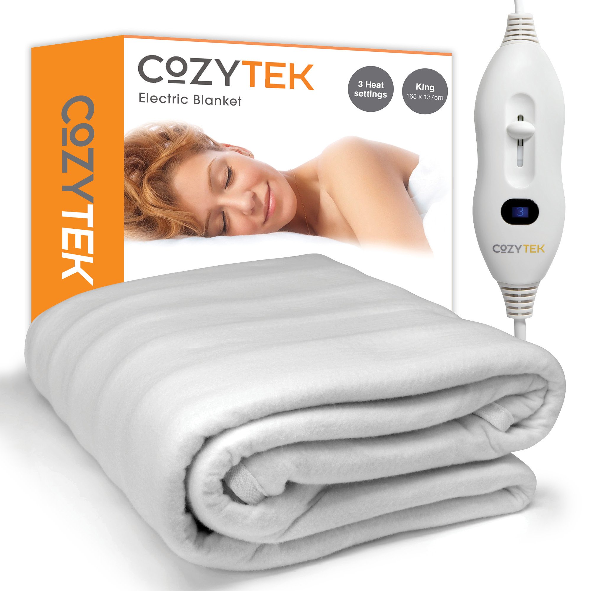Cozytek Heated Electric Blanket Polyester - King
