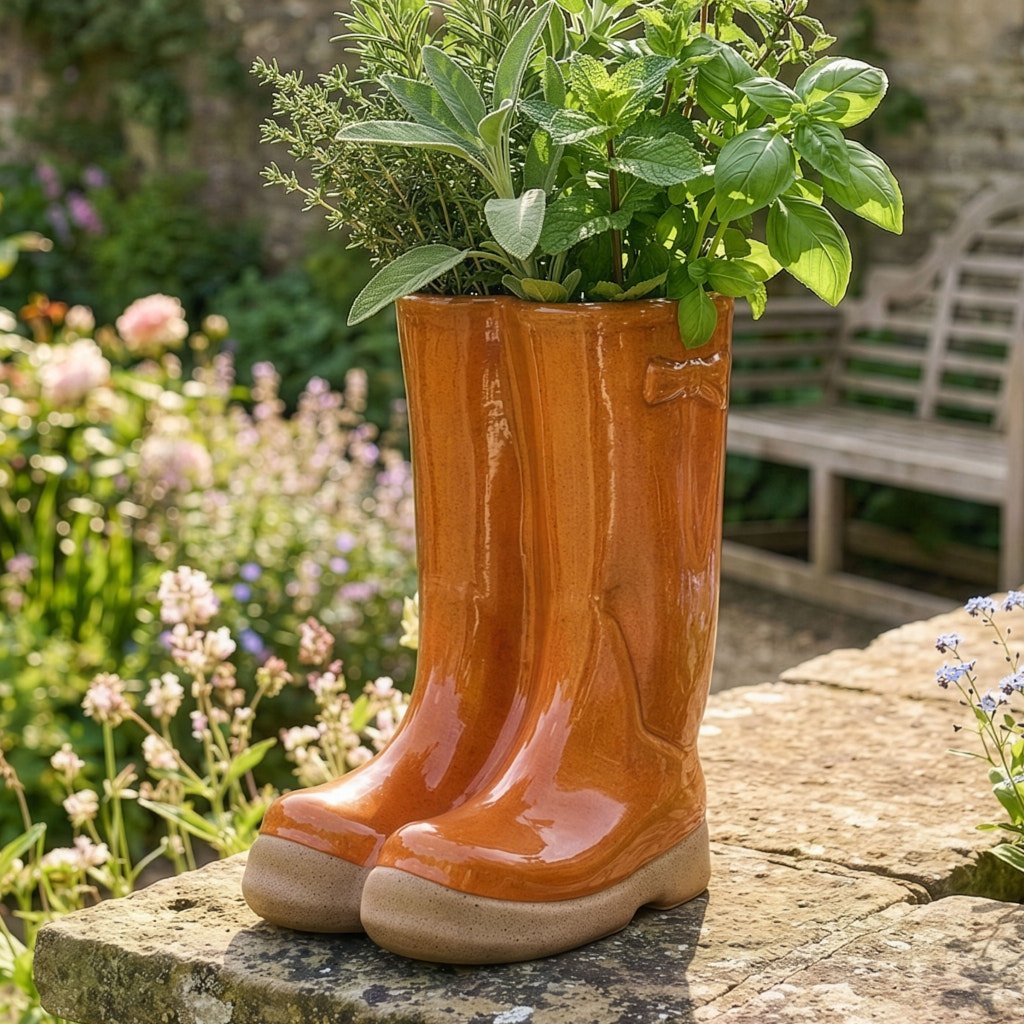 Dibor Large Wellington Planter - Orange