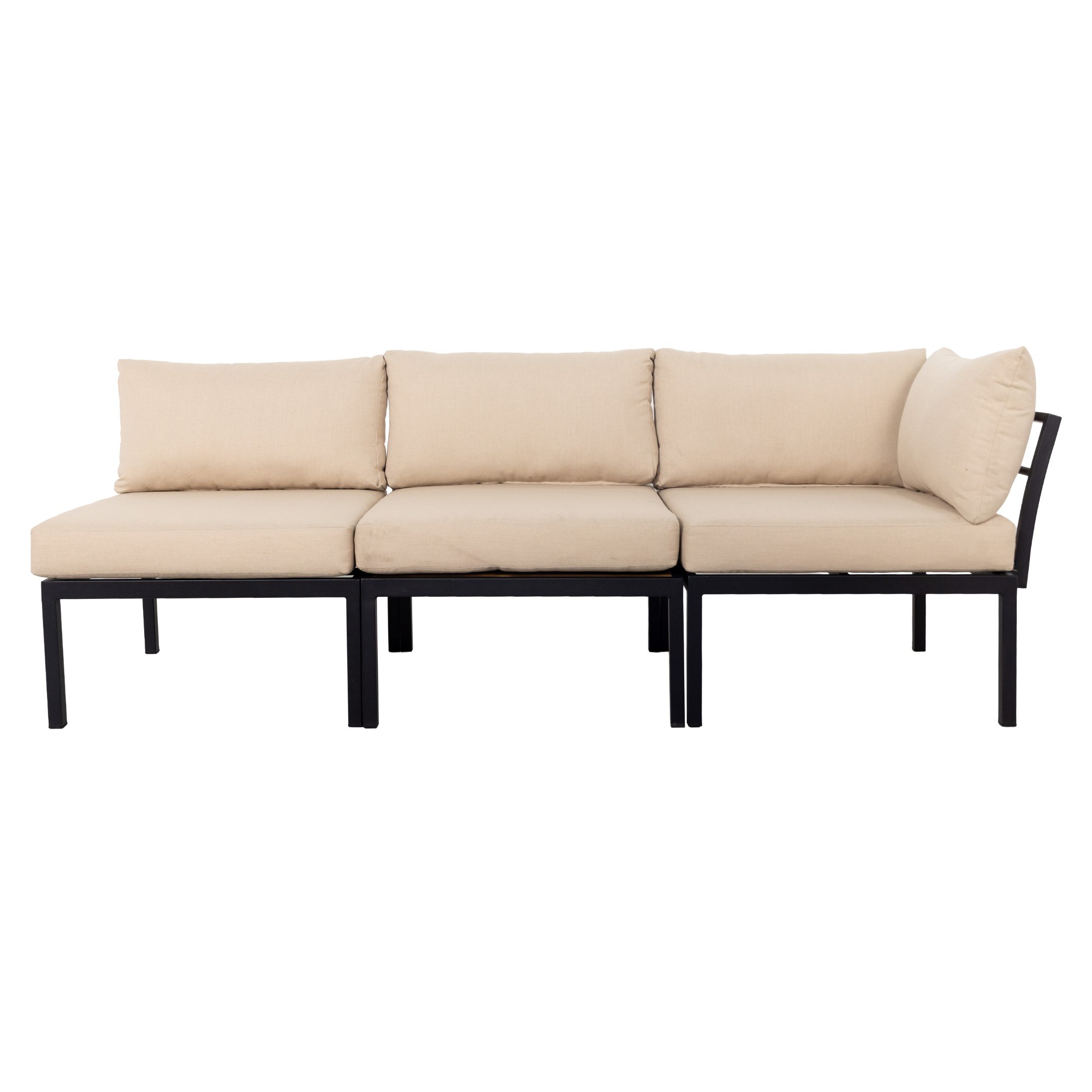 GardenKraft  3 Seater Modular Garden Furniture Set - Taupe