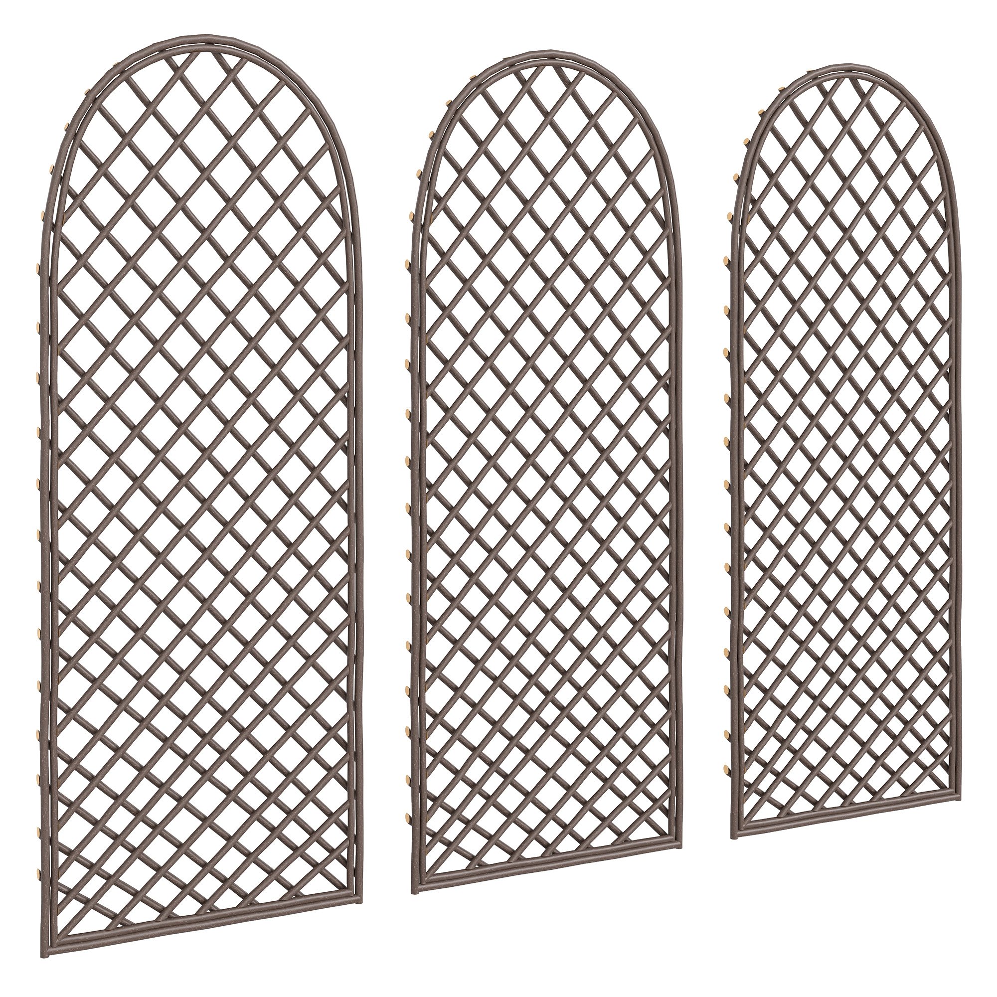 Outsunny Willow Dome Top Garden Trellis – Natural