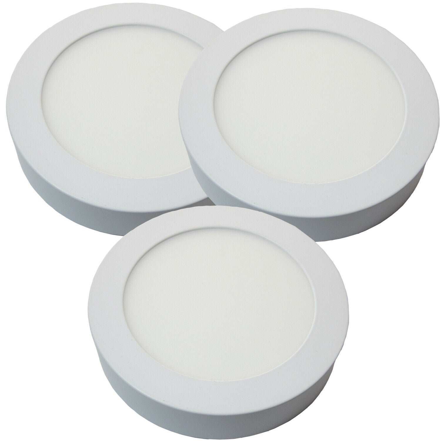 Loops Direct Set of 3 Die-Cast 12W LED Bulkhead Ceiling Light - Warm White