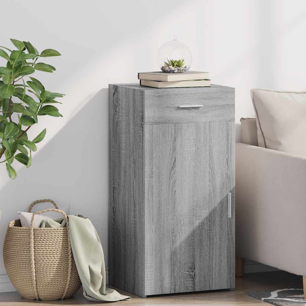 Walplus Engineered Wood Sideboard - Grey Sonoma - 45 x 42.5 x 93 cm