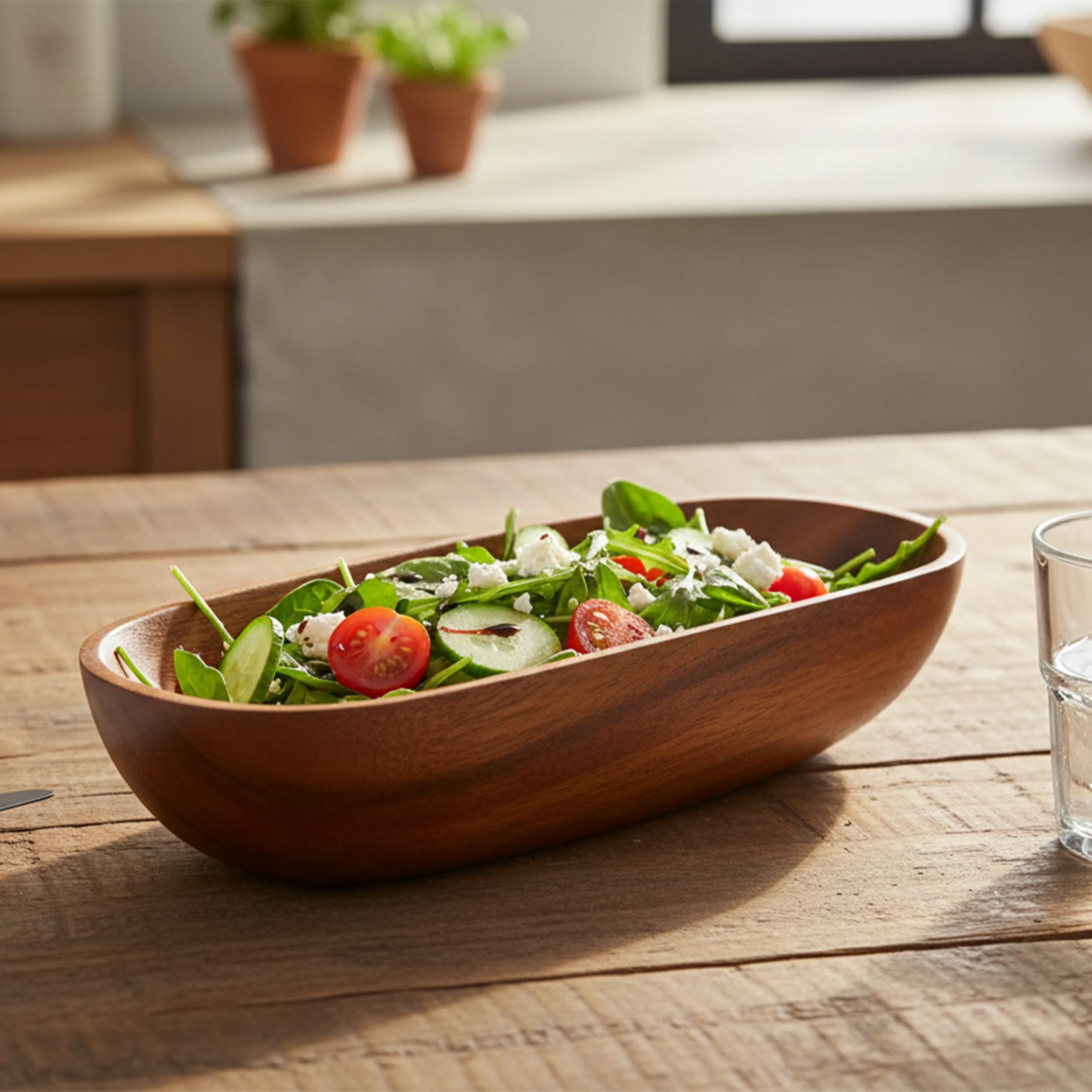 Orsina Acacia Wood Small Oval Dish - N/a