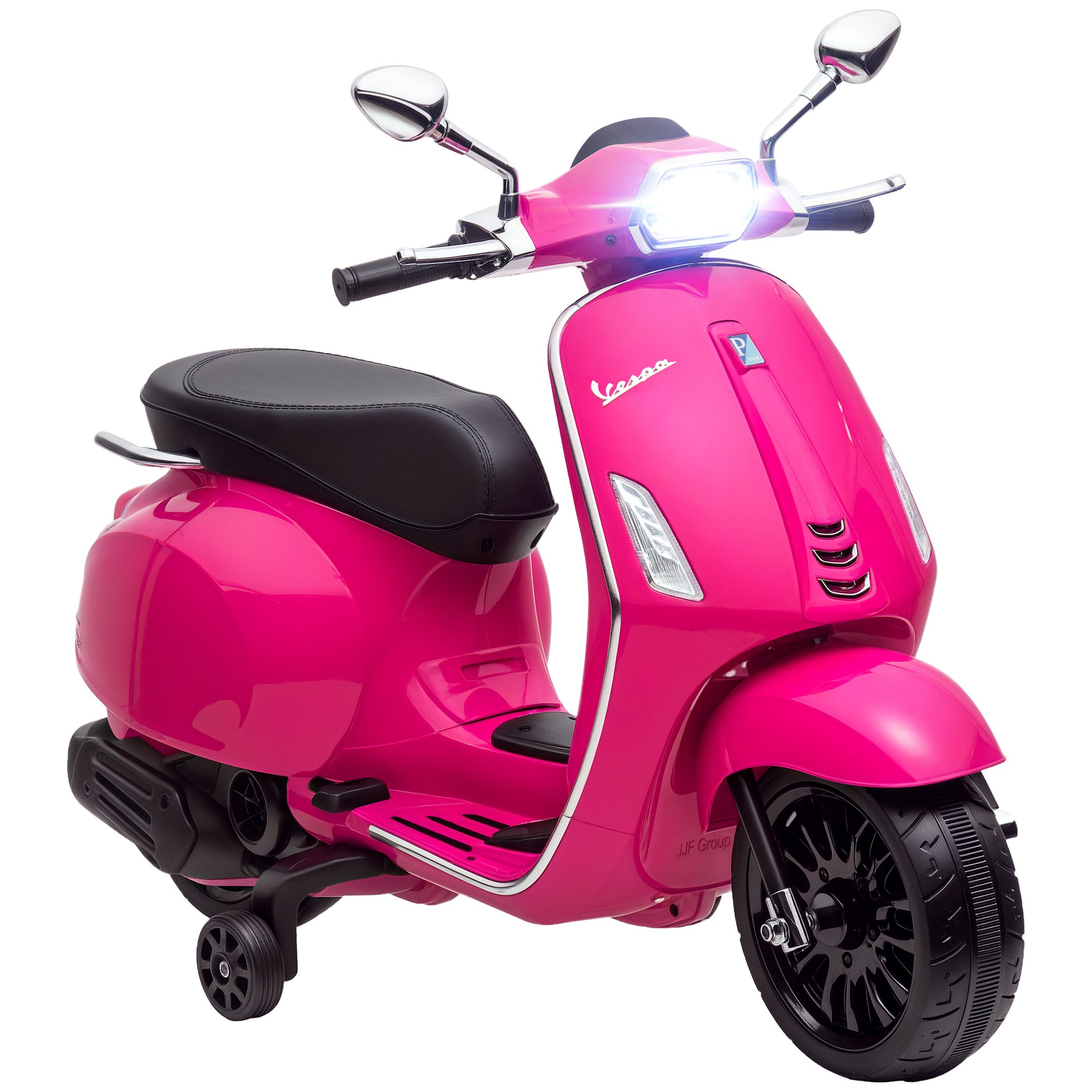 AIYAPLAY Vespa 12V 3 to 6 Years MP3 Kids Electric Motorbike – Pink