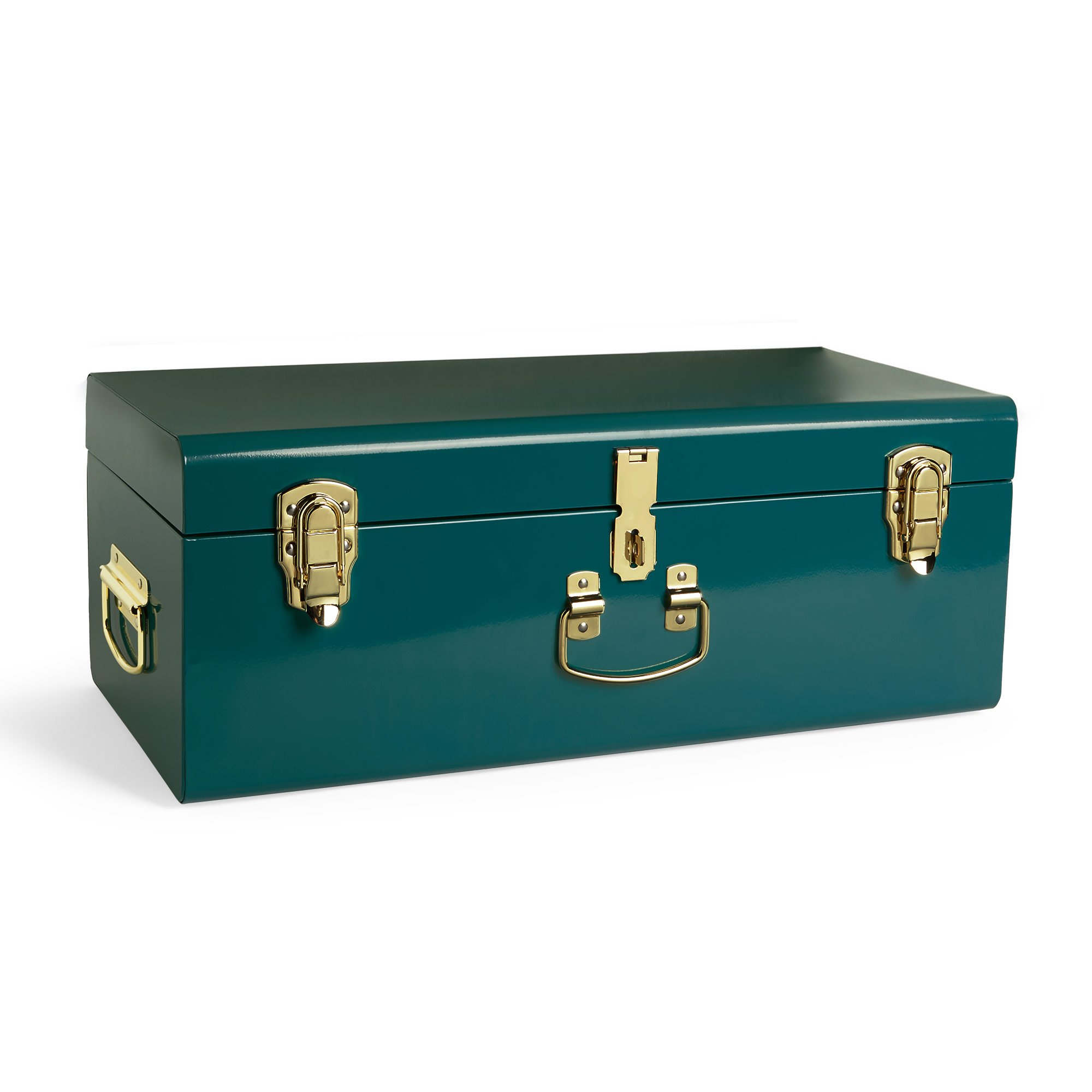 Beautify Single Stainless Steel Storage Trunk - Teal