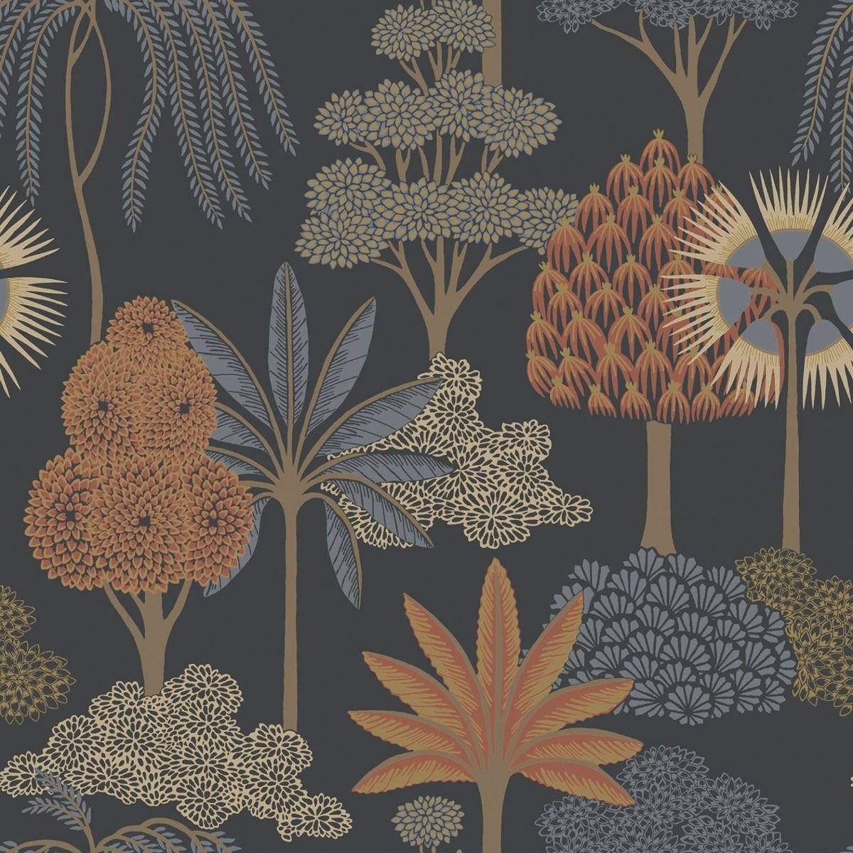 Belgravia Akiko Floral Wallpaper - Blue