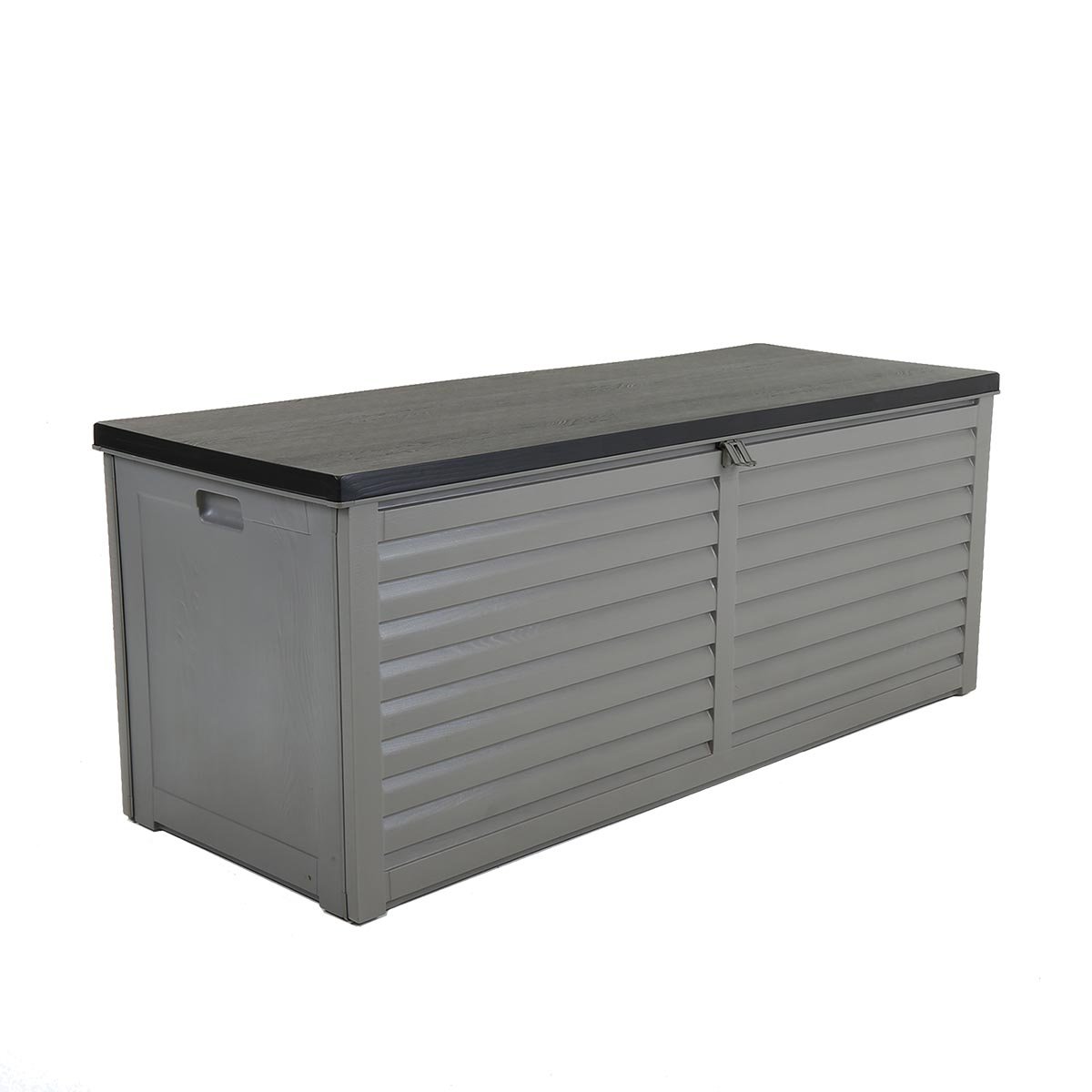 Charles Bentley 390L Large Outdoor Garden Plastic Storage Box - Grey