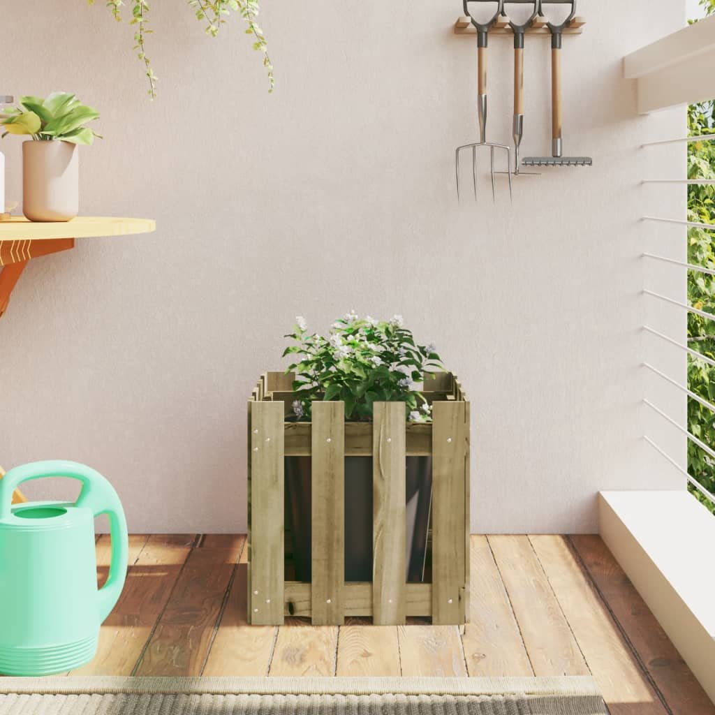 Walplus Wood Garden Planter V2 - 40 x 40 x 40 cm