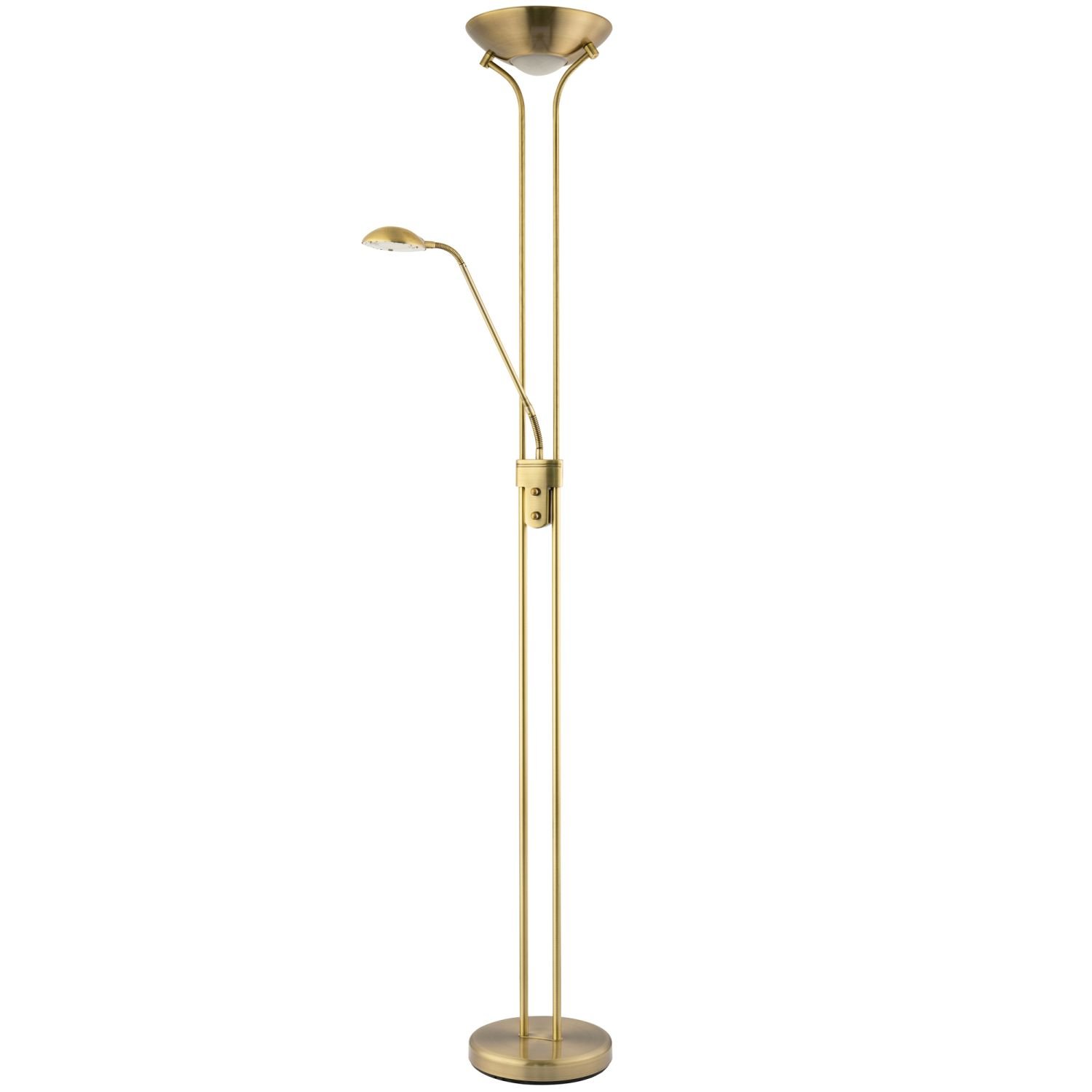 Happy Homewares LED Mother and Child in Antique Brass Floor Lamp - 25cm