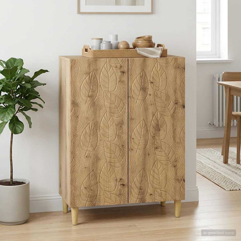 Walplus 2 Door Rectangular Sideboard - Artisan Oak - 66 x 34.5 x 90 cm