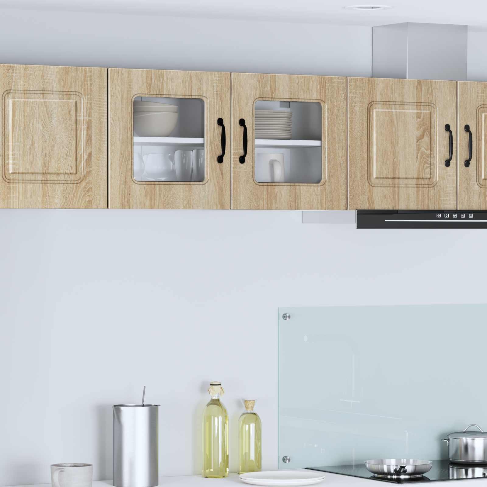 Walplus 2 Door Engineered Wood Storage Cabinet - Sonoma Oak - 80 x 31 x 40 cm