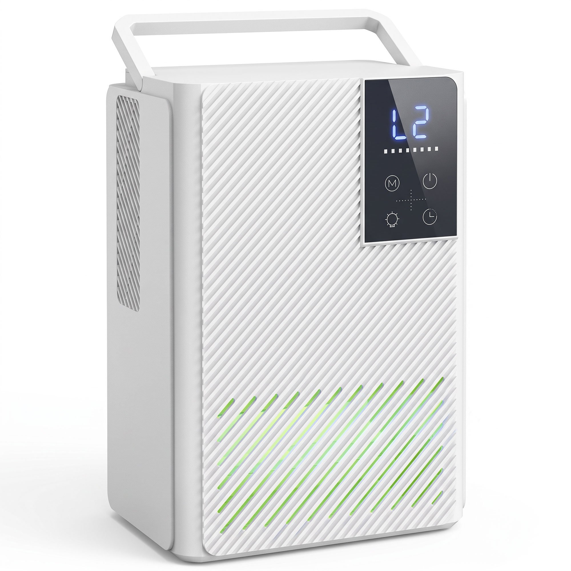 HOMCOM 2L Water reservoir Small Dehumidifier with RGB Mood Light - White