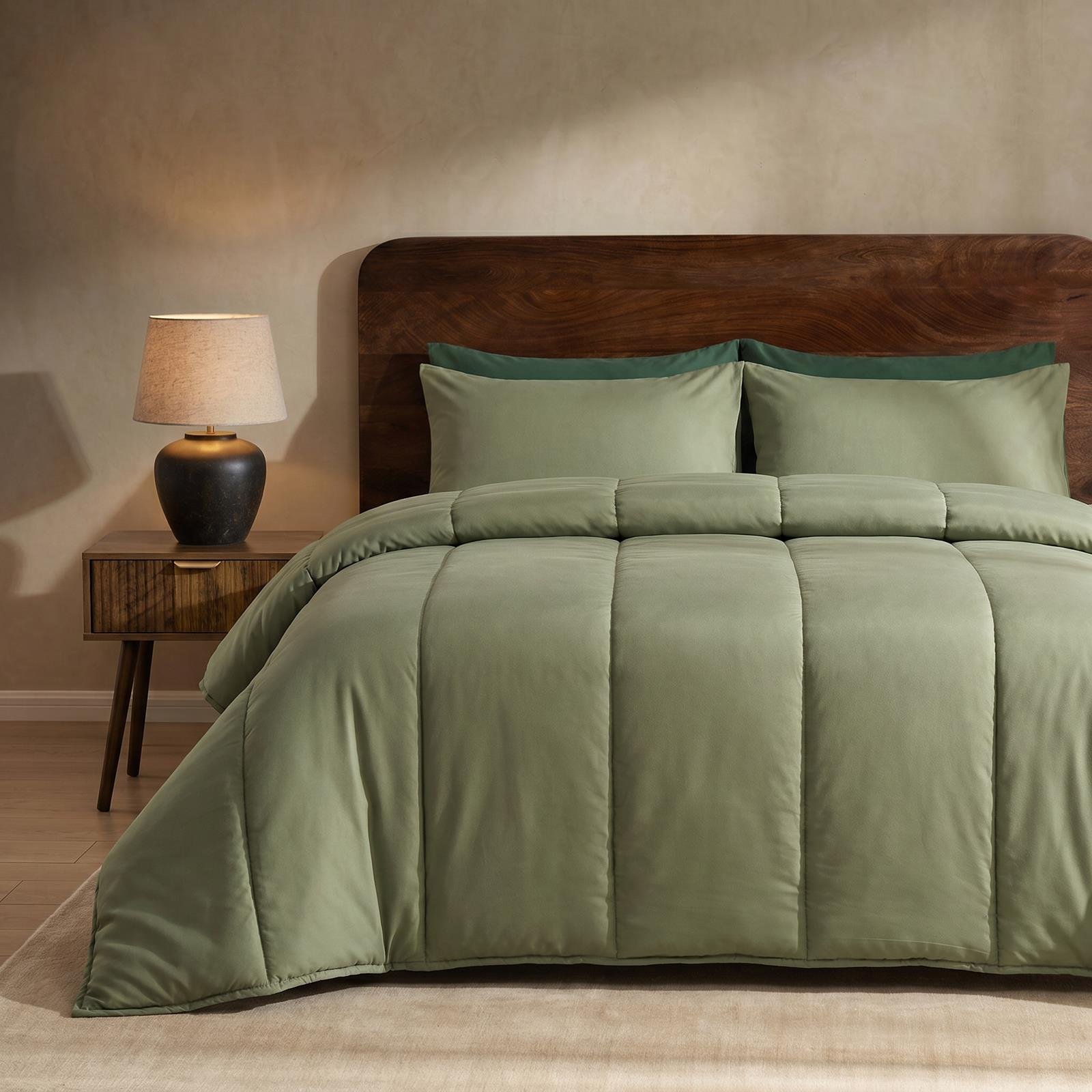 OHS Coverless 10.5 Tog Duvet Set Quilted Bedding - Woodland - King