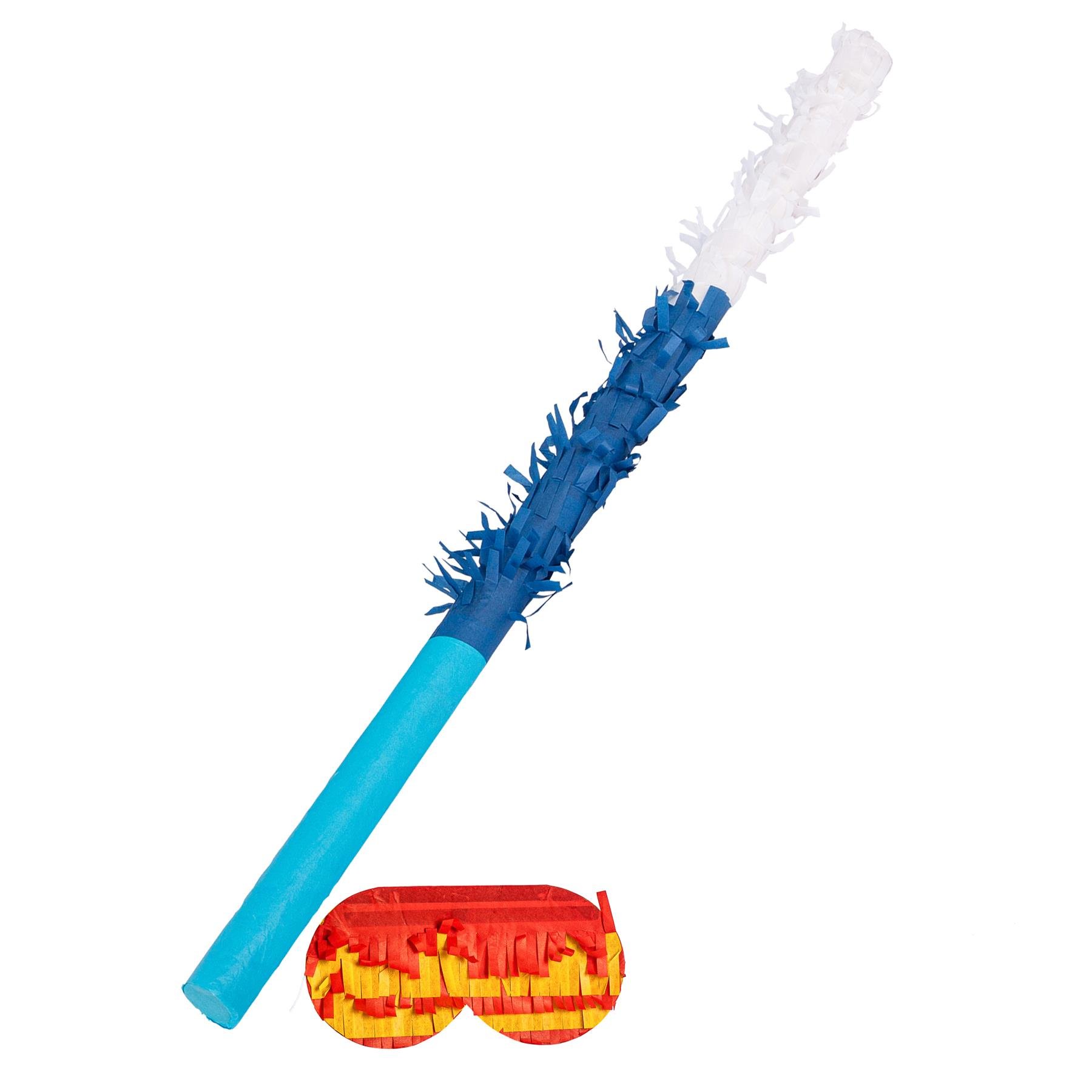 Fax Potato Pinata Stick & Blindfold Set - Blue