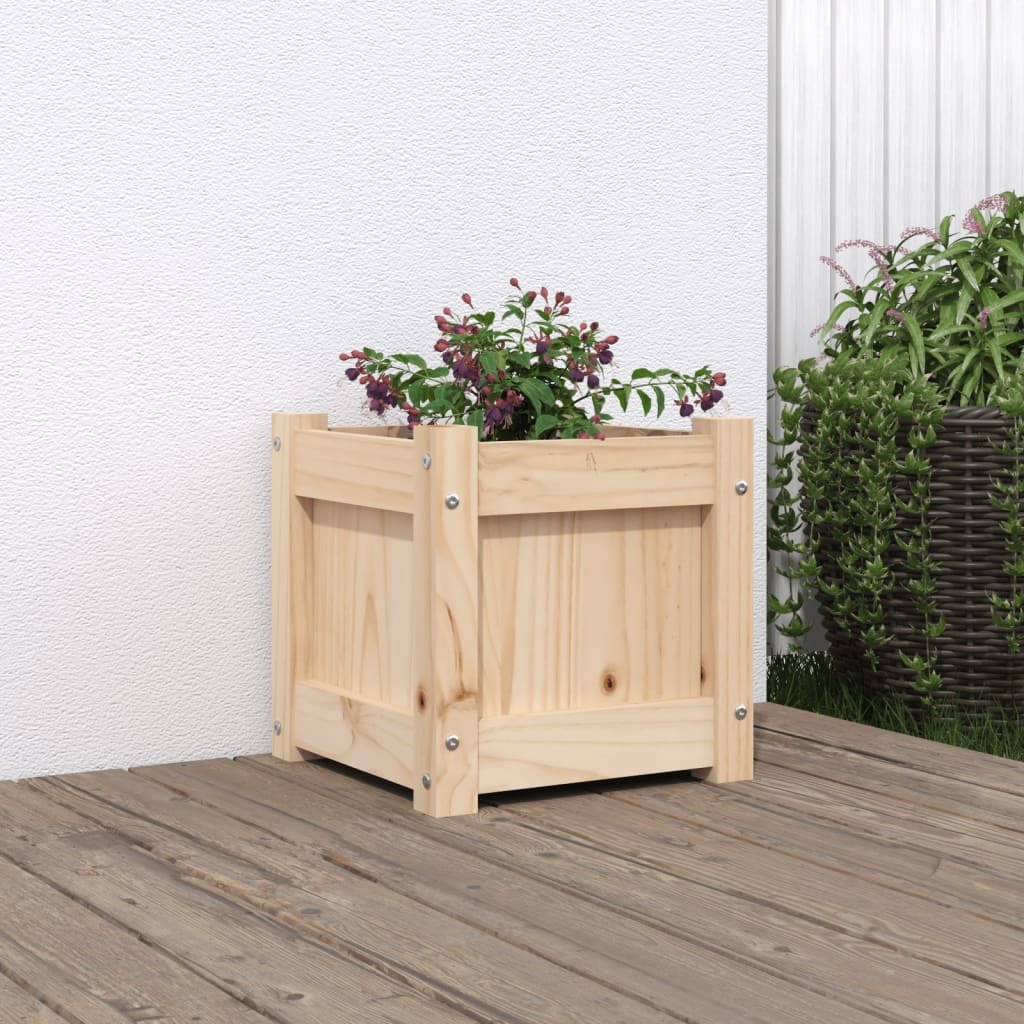 Walplus Wood Garden Planter - 31 x 31 x 31 cm