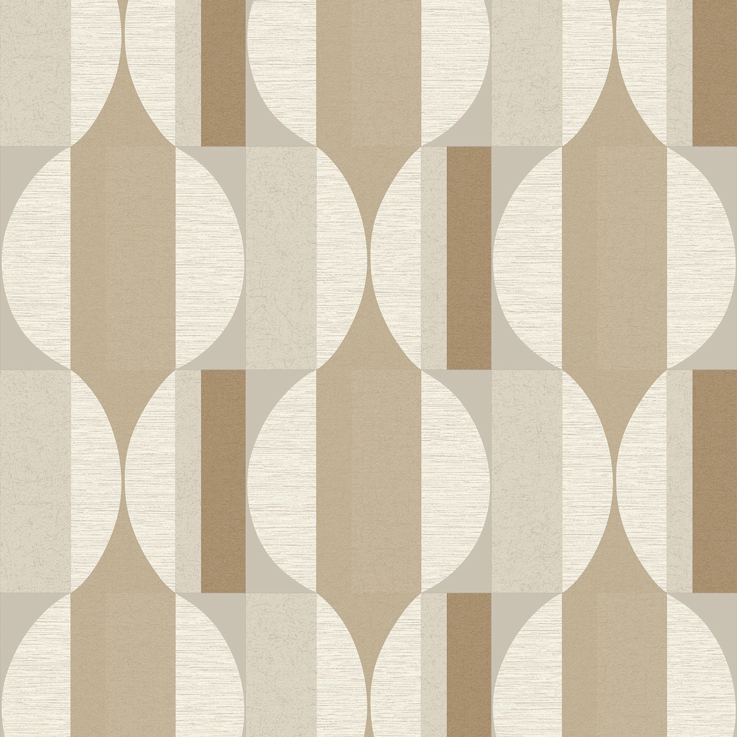 Grandeco Boutique Fuma Geometric Embossed Wallpaper - Taupe