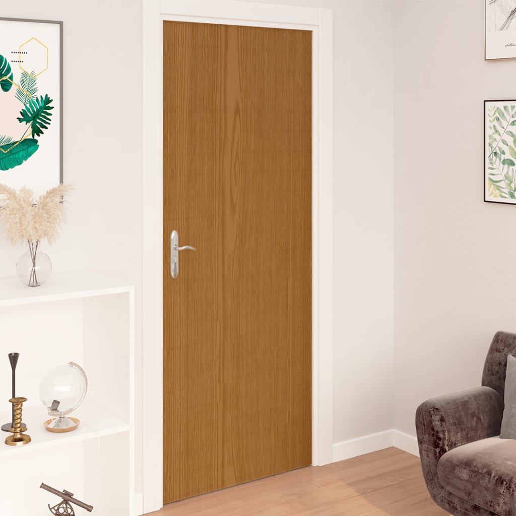 Walplus Pack of 2 PVC Self-adhesive Door Films Light - Light Oak - 210 x 90 cm