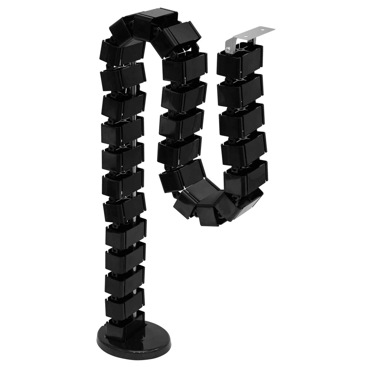 Dellonda Standing Desk Flexible Cable Management System - Black