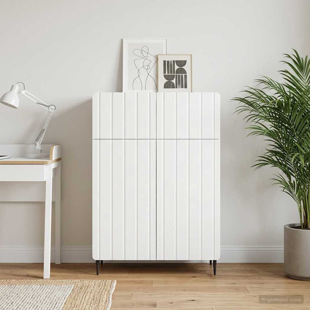 Walplus 1 Drawer Rectangular Sideboard - White - 66 x 34.5 x 92 cm