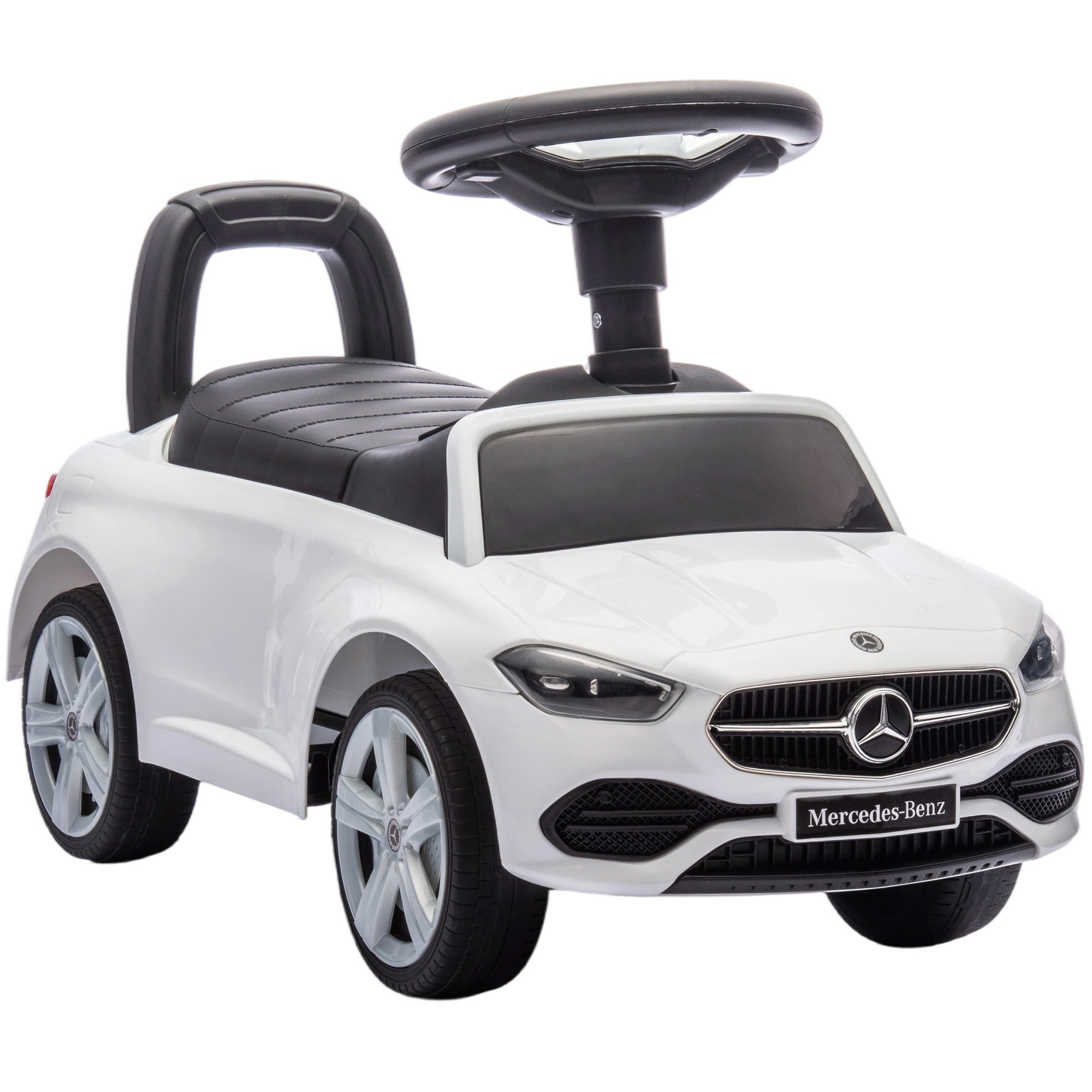 AIYAPLAY Mercedes-Benz C-Class 18-36 Months Foot to Floor Ride On Car – White