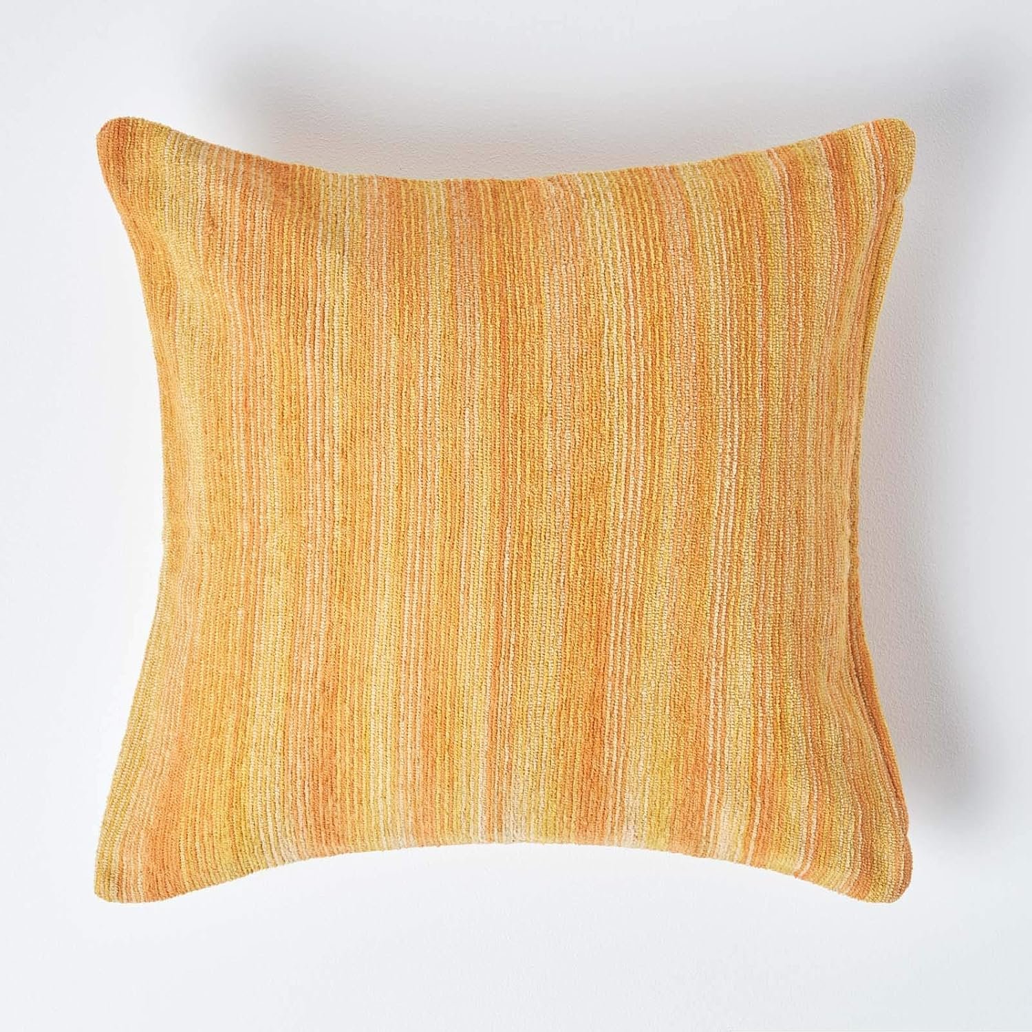 Homescapes Rust Cotton Chenille Tie Dye Cushion Cover - 60 x 60 cm