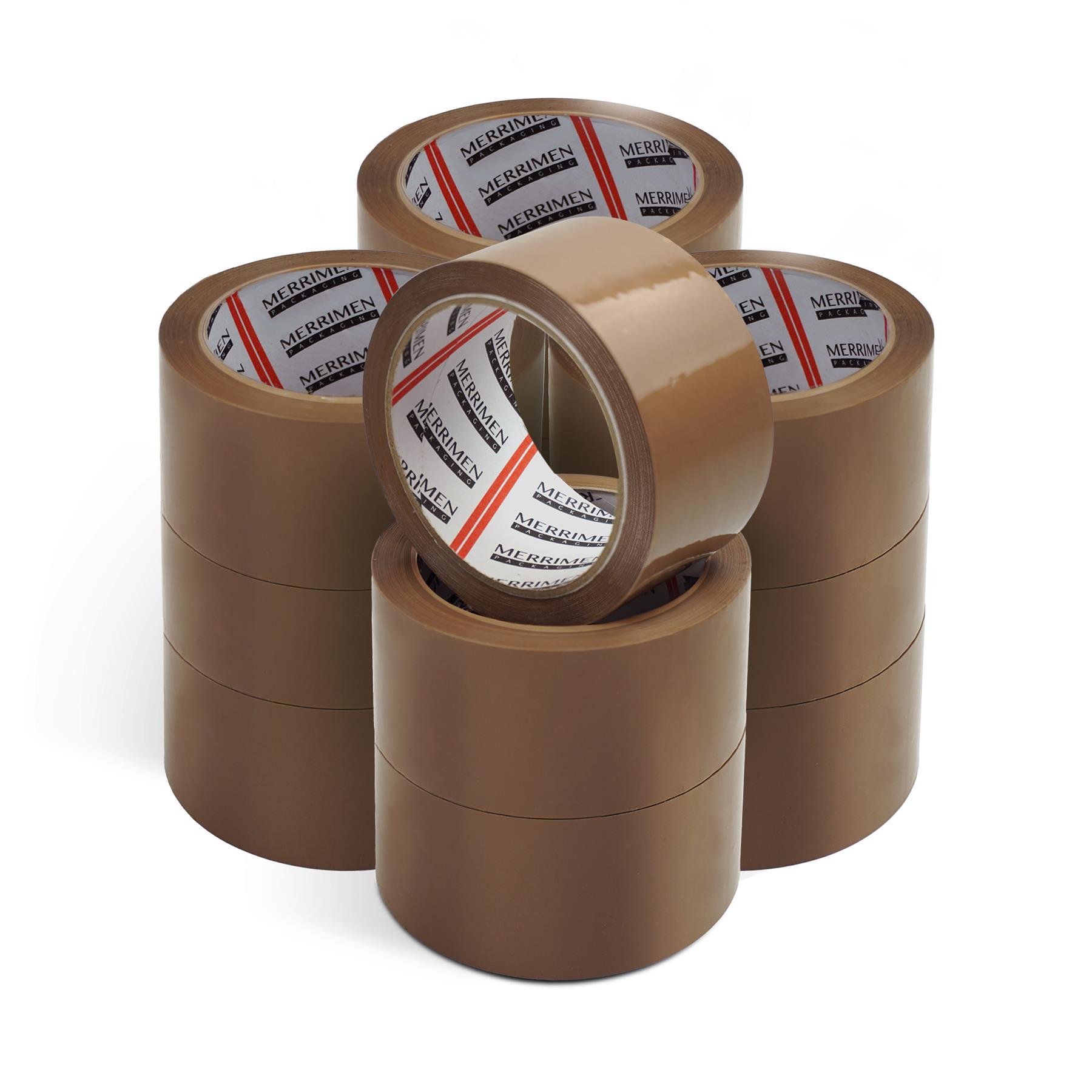 Merrimen Brown Heavy Duty Packaging Tape 48mm x 66m - Pack of 12