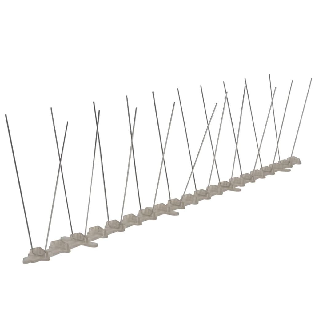 Walplus Set of 6 Stainless Steel 2 Rows Bird and Pigeon Spikes - 300 cm