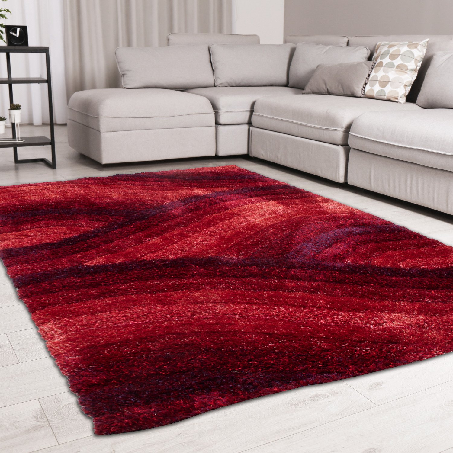 DS Living Ultra Plush Wave Shaggy Rug - Fuchsia - 230x160cm