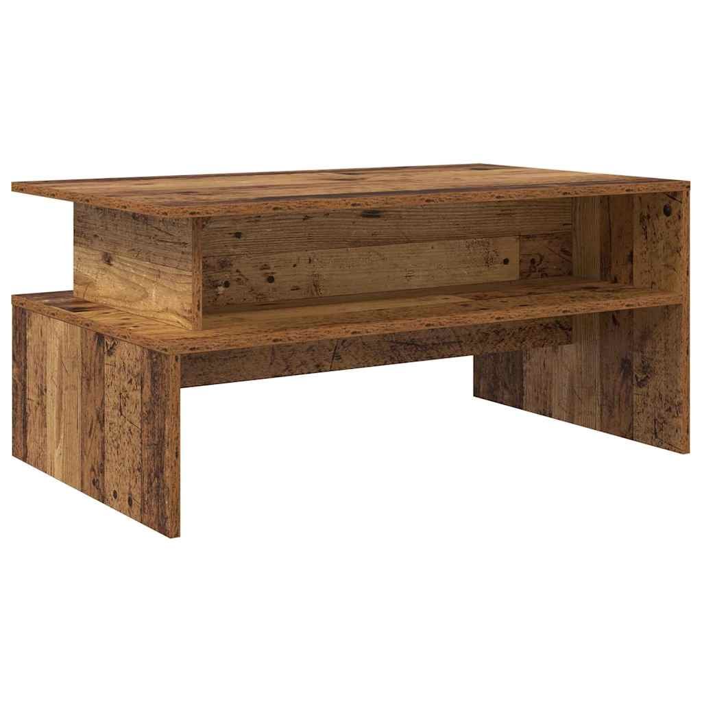 Walplus Engineered Wood Coffee Table - Dark Wood - 90 x 55 x 42.5 cm