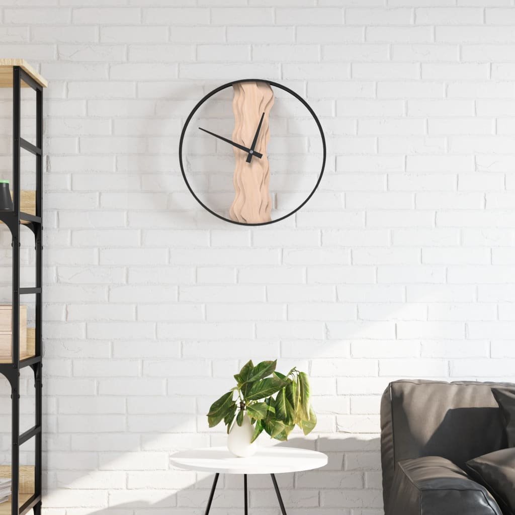 Walplus Modern Open Frame Wall Clock - Brown